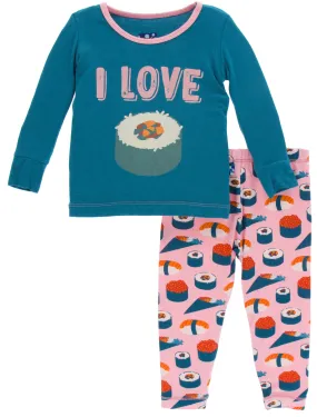 KicKee Pants Lotus Sushi L/S Pajama Set