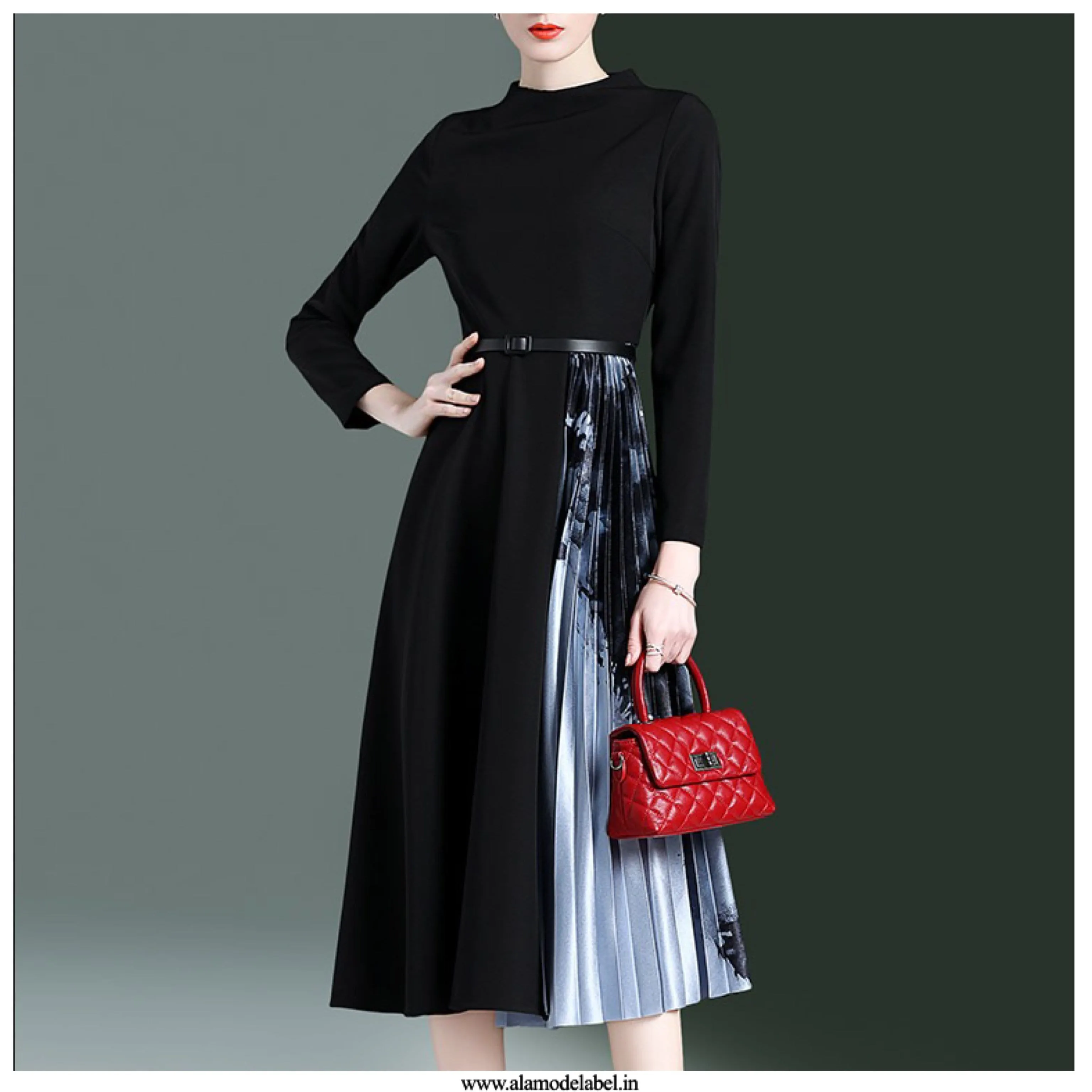 Kousel Luxury Pleated Dress