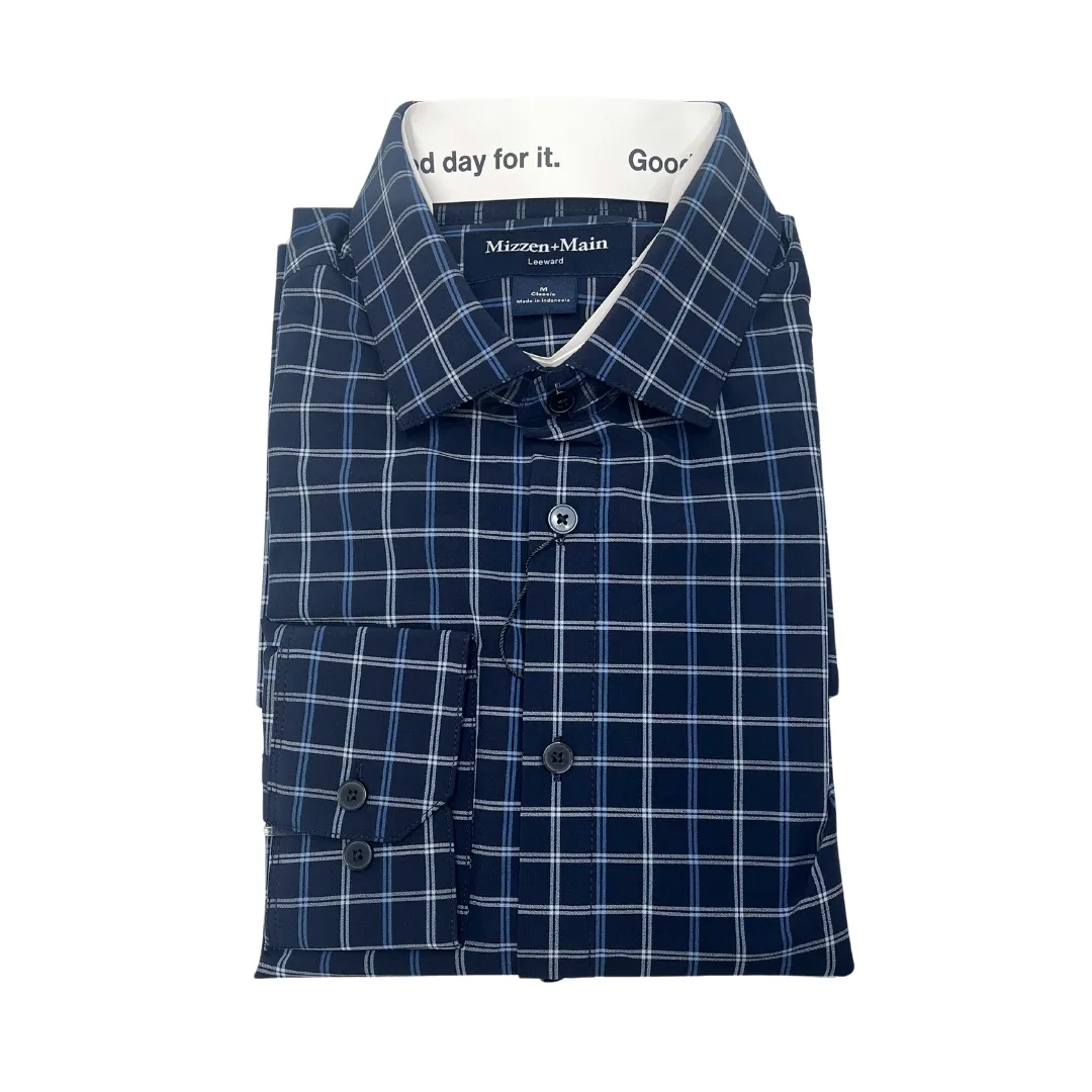 Leeward Button Down Shirt - Navy Stewart Plaid