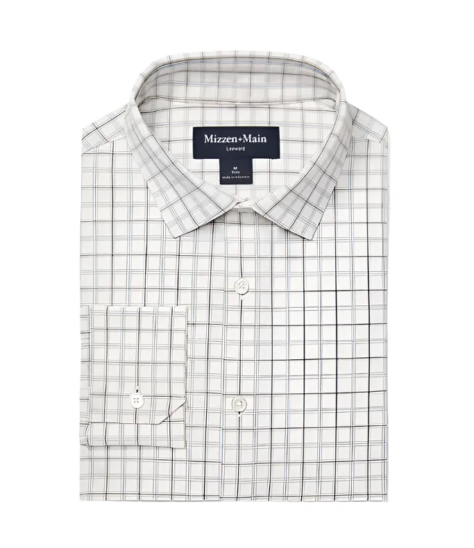 Leeward Button Down Shirt - White Eric Plaid