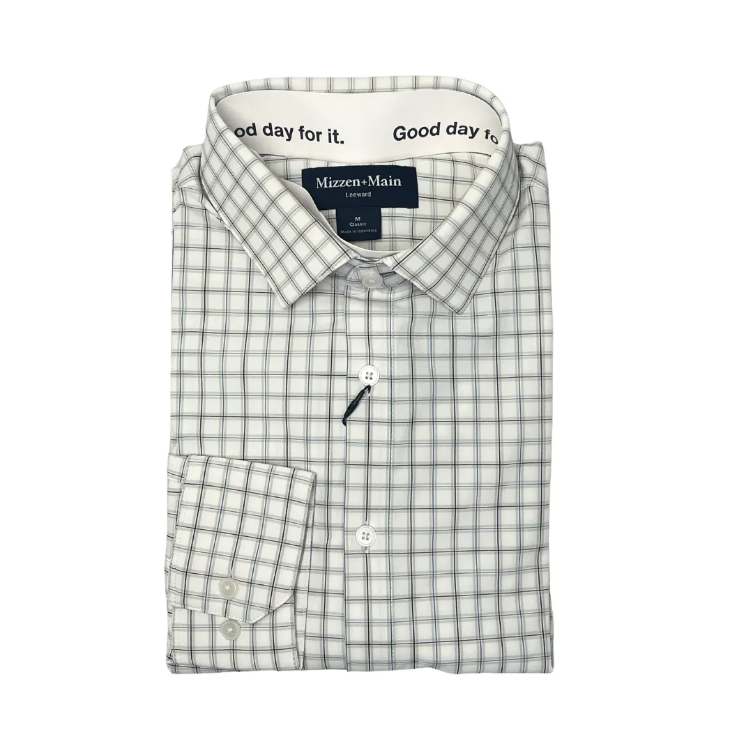 Leeward Button Down Shirt - White Eric Plaid