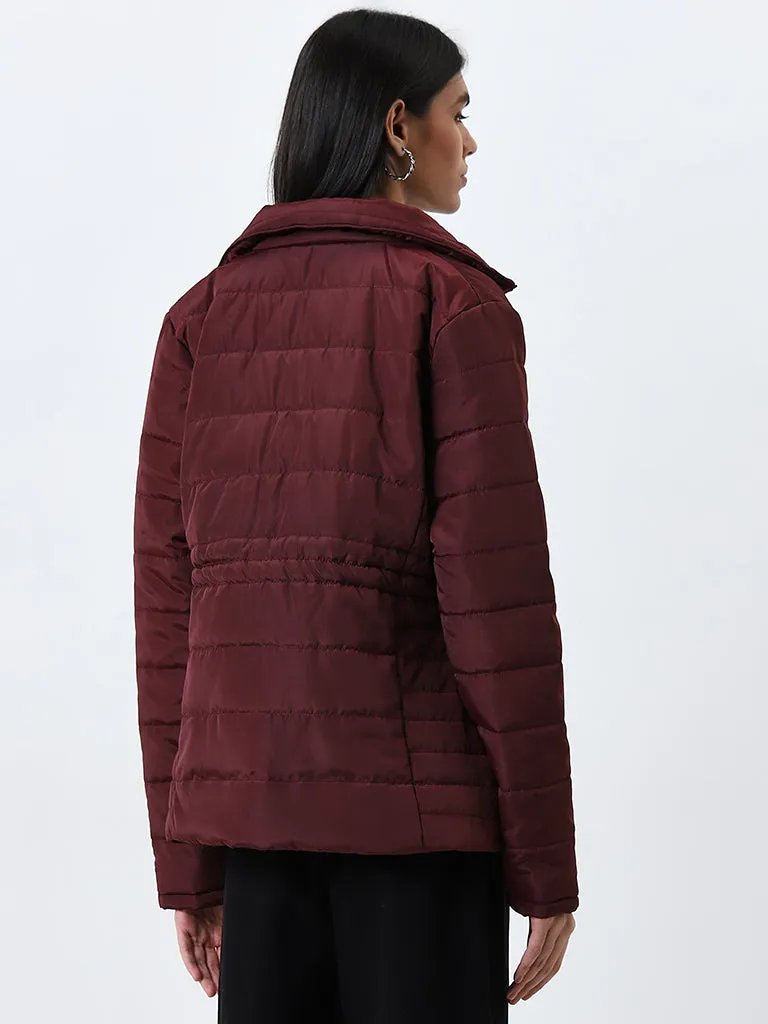 LOV Maroon Puffer Jacket