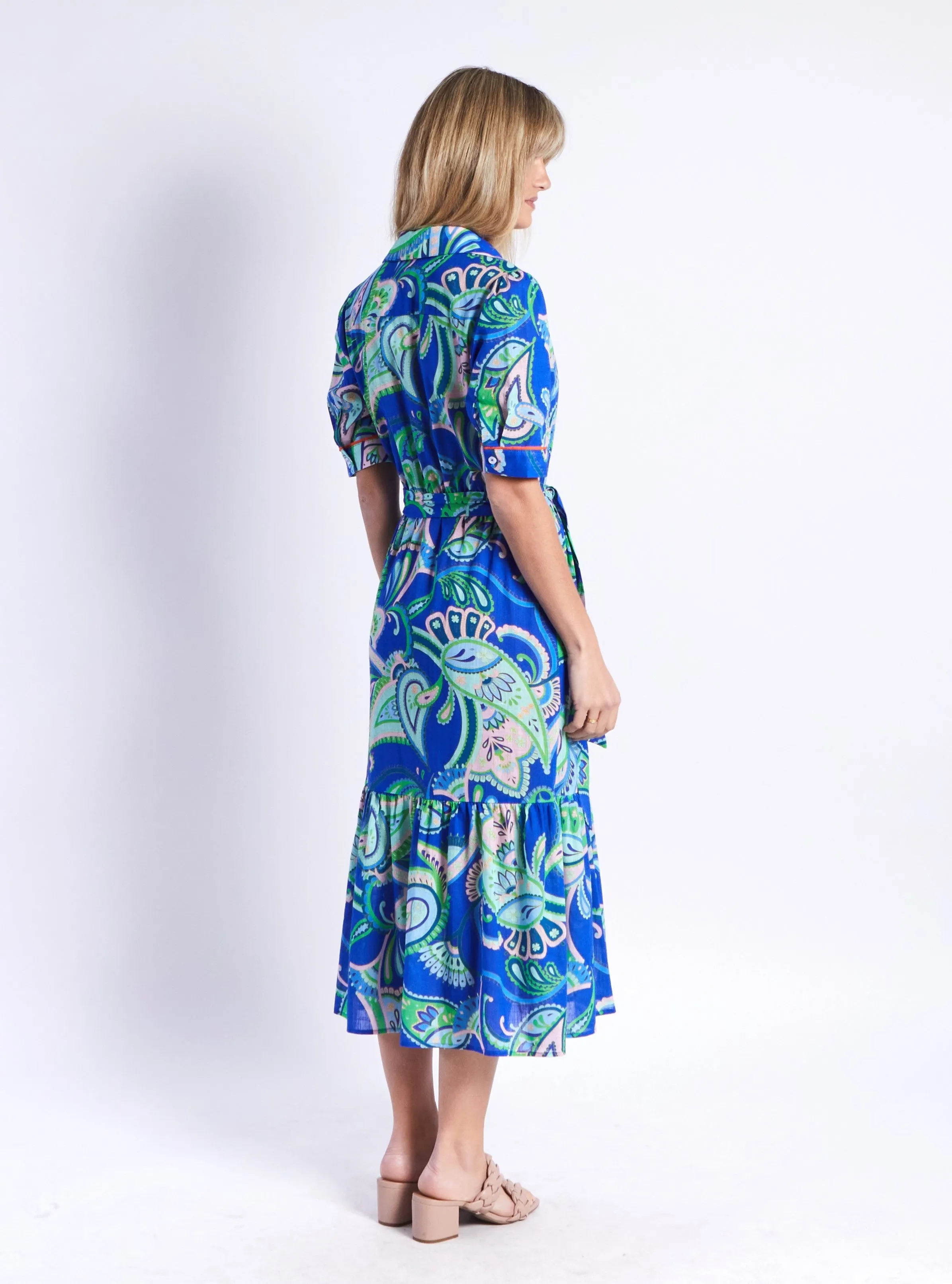 Lydia Dress - Blue Print