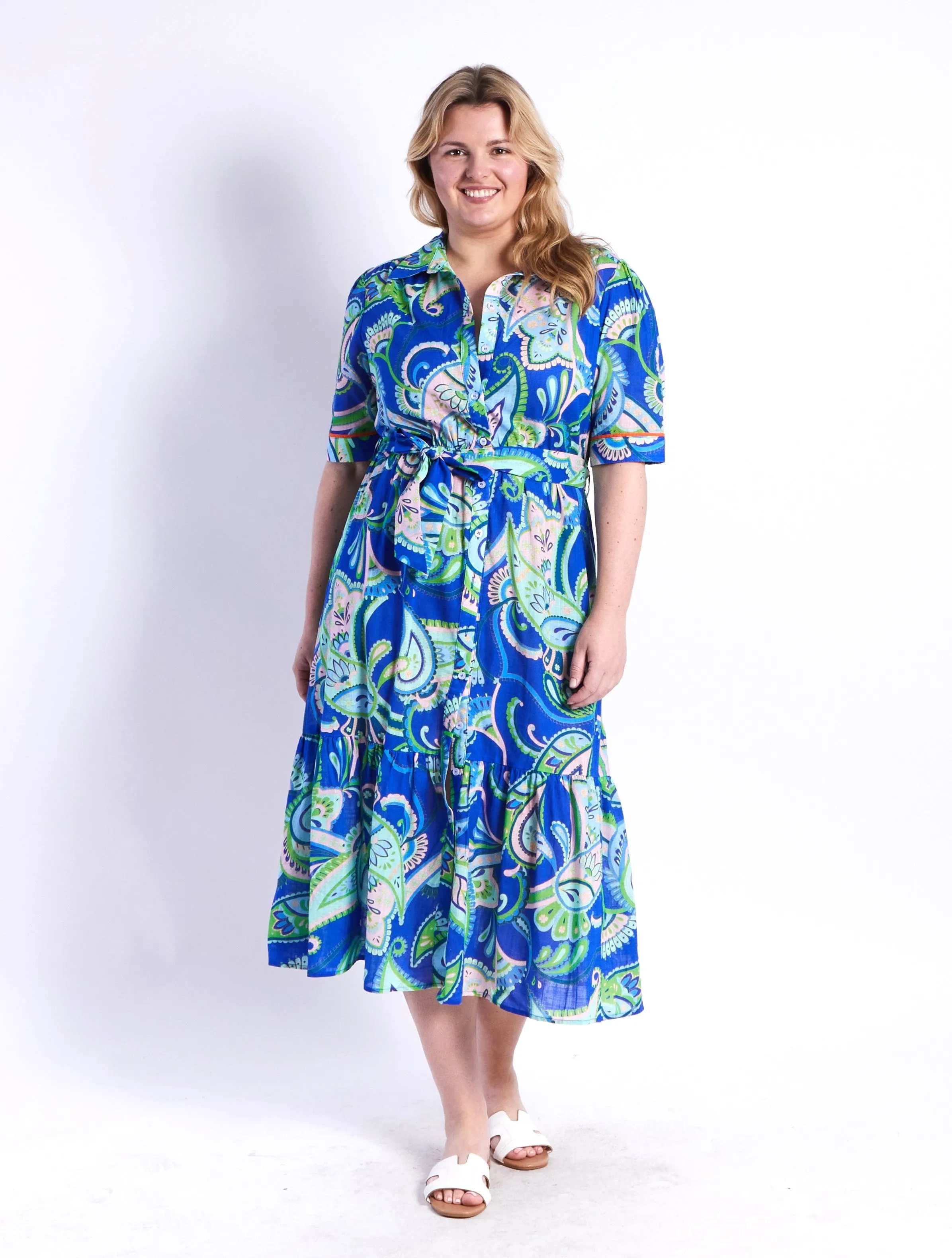 Lydia Dress - Blue Print