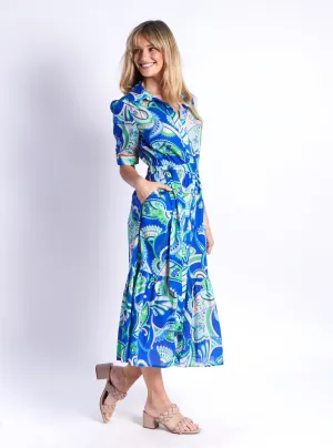 Lydia Dress - Blue Print