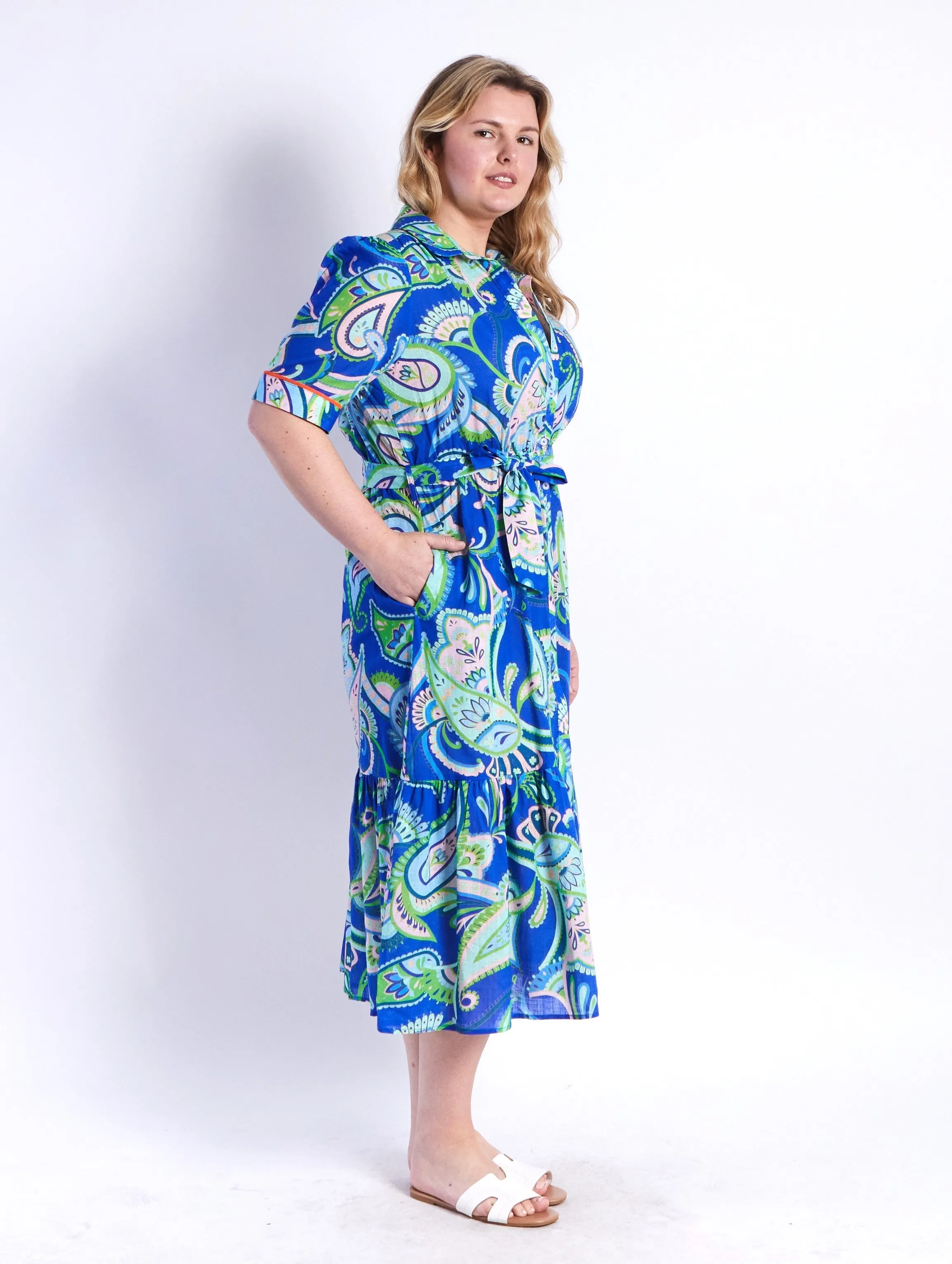 Lydia Dress - Blue Print