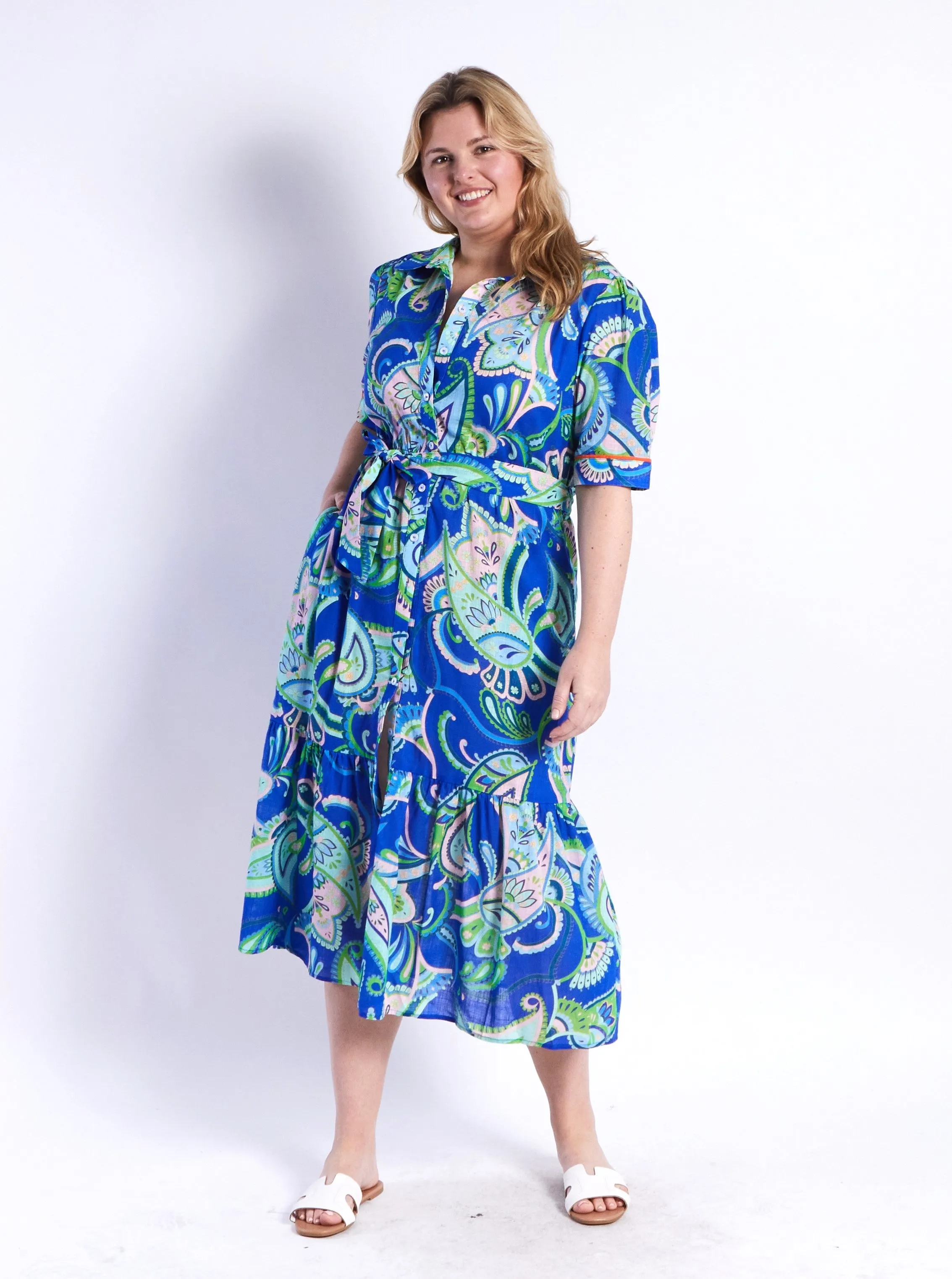 Lydia Dress - Blue Print