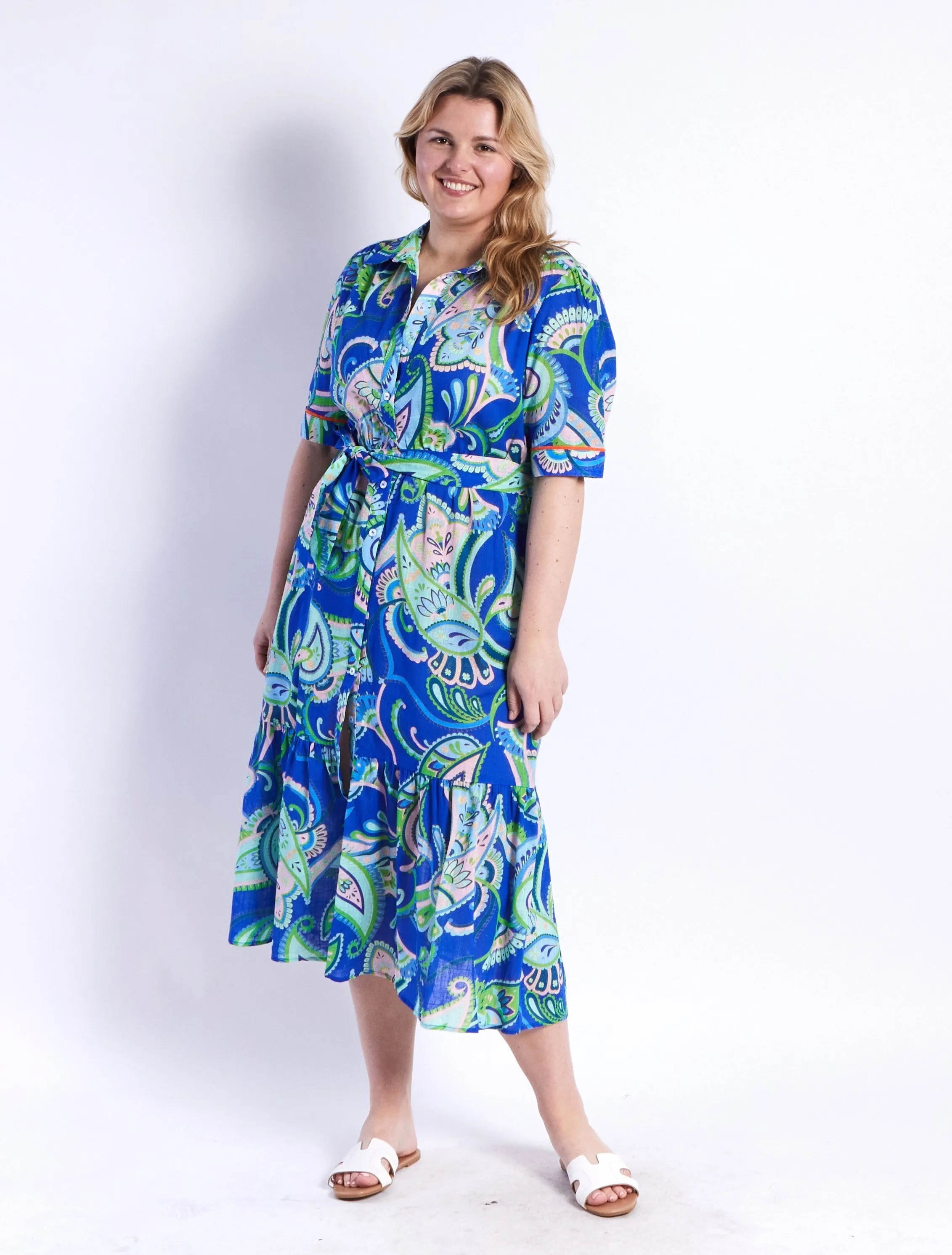 Lydia Dress - Blue Print