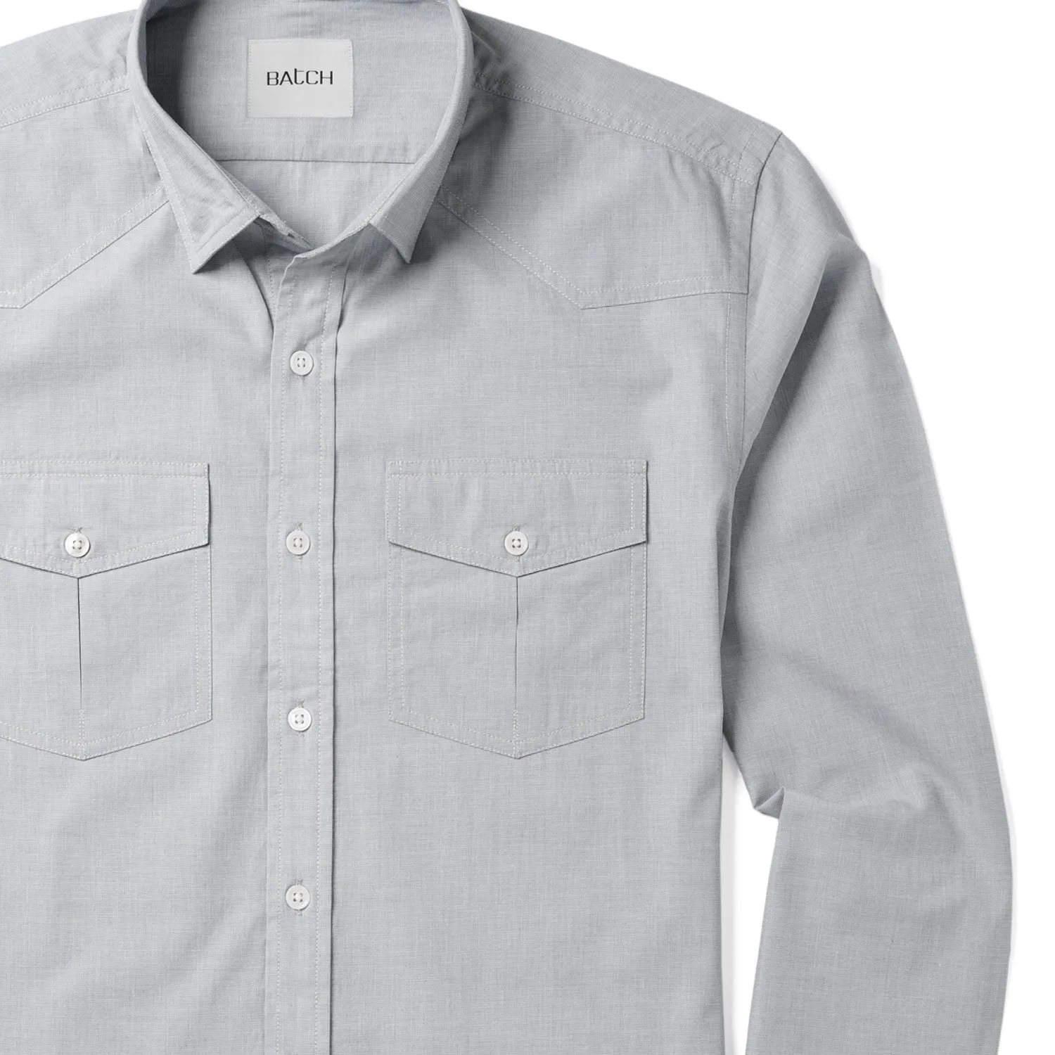 Maker Shirt – Aluminum Gray End-on-End