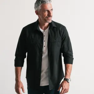 Maker Shirt – Black Cotton Oxford