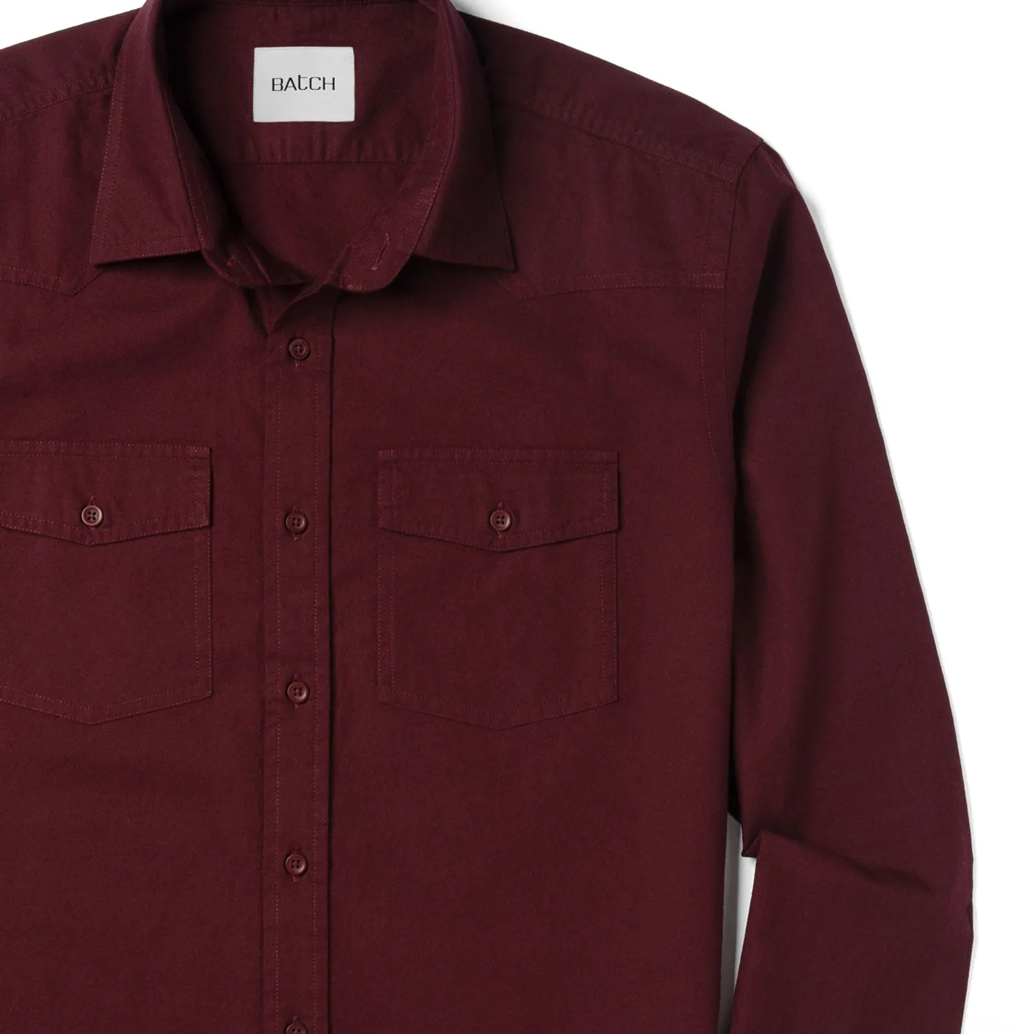 Maker Shirt – Dark Burgundy Cotton Oxford