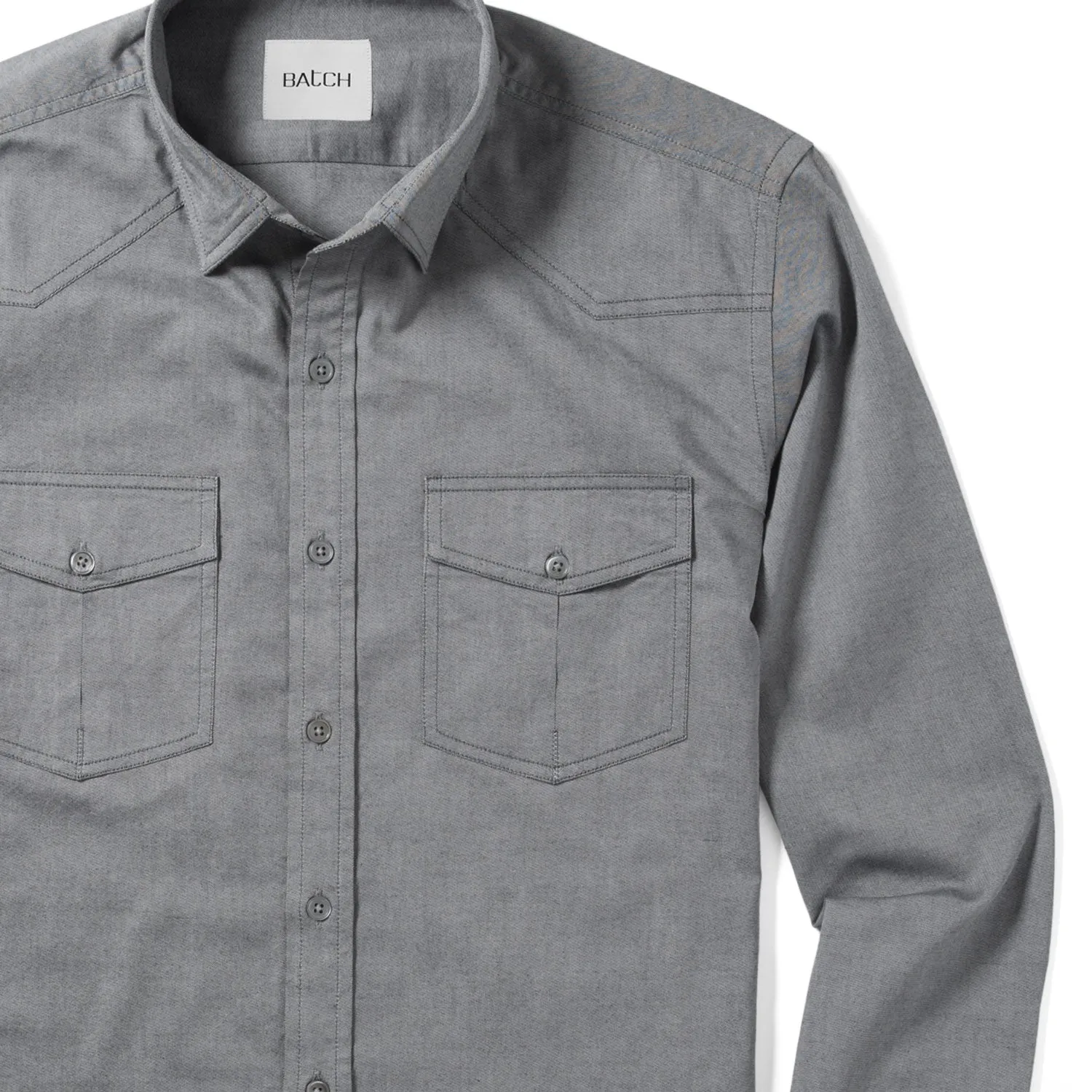 Maker Shirt – Flint Gray Cotton Oxford