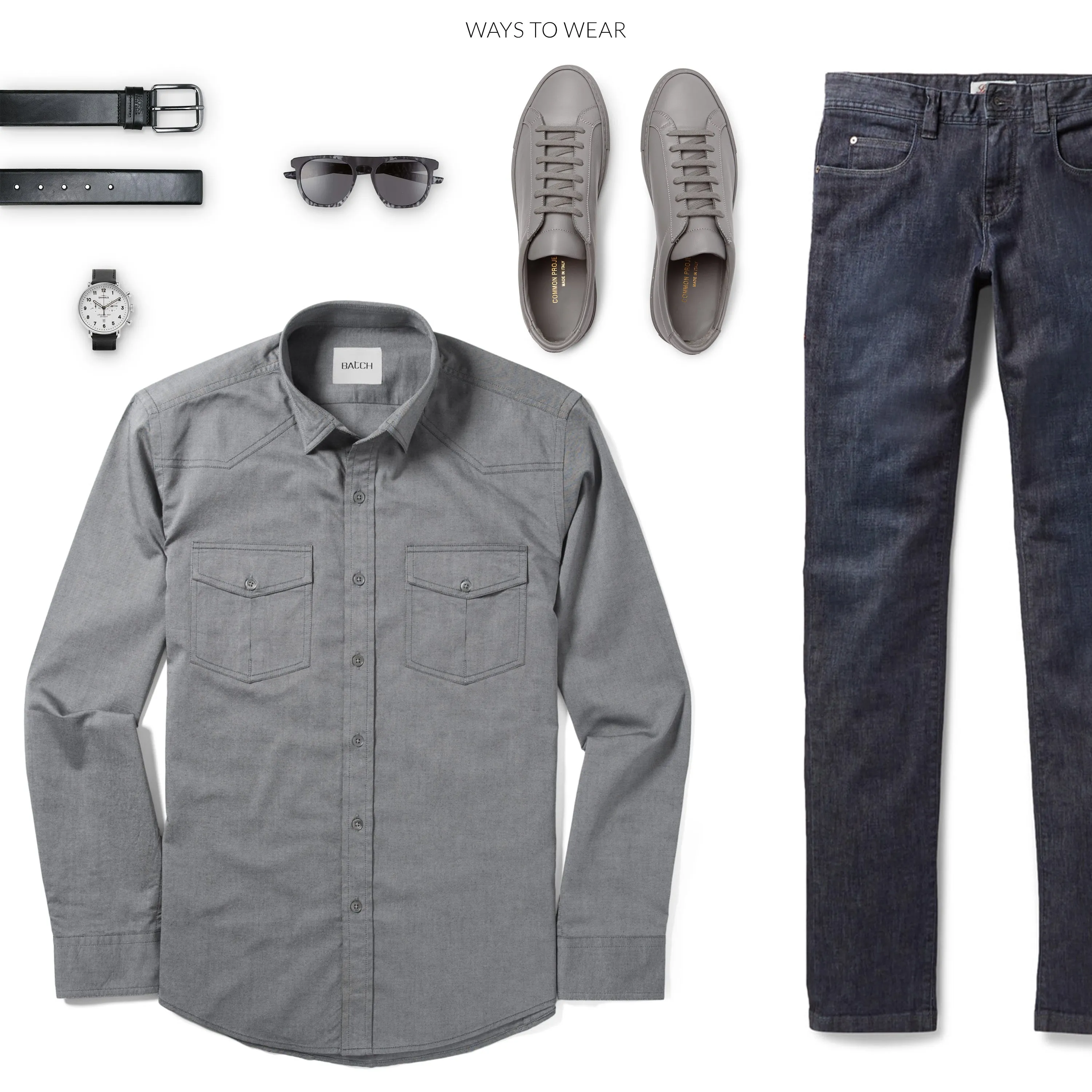 Maker Shirt – Flint Gray Cotton Oxford