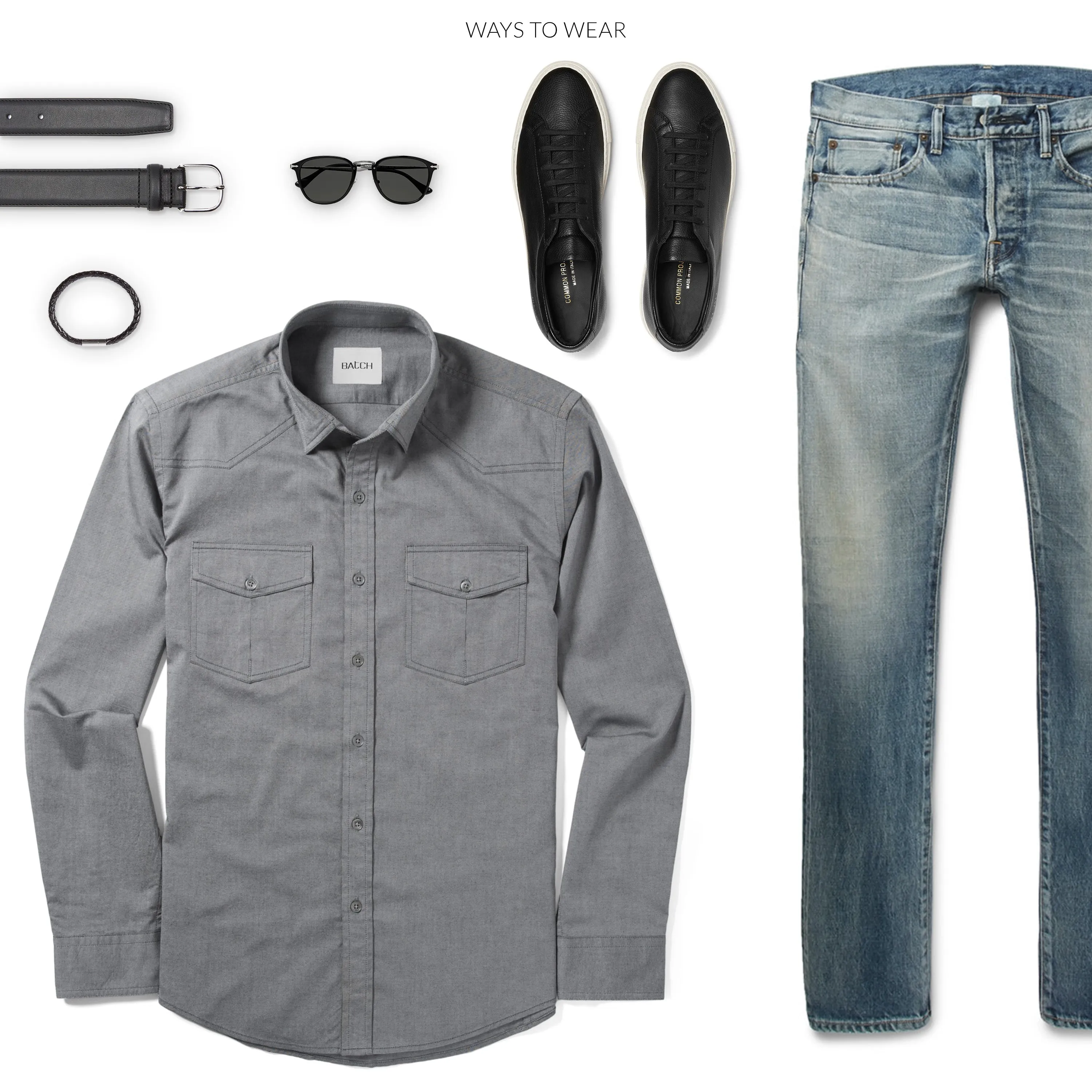 Maker Shirt – Flint Gray Cotton Oxford