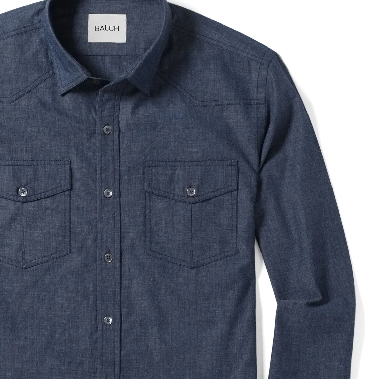 Maker Shirt – Navy End-on-End