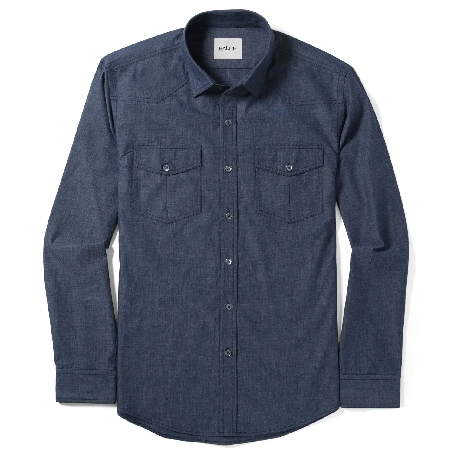 Maker Shirt – Navy End-on-End