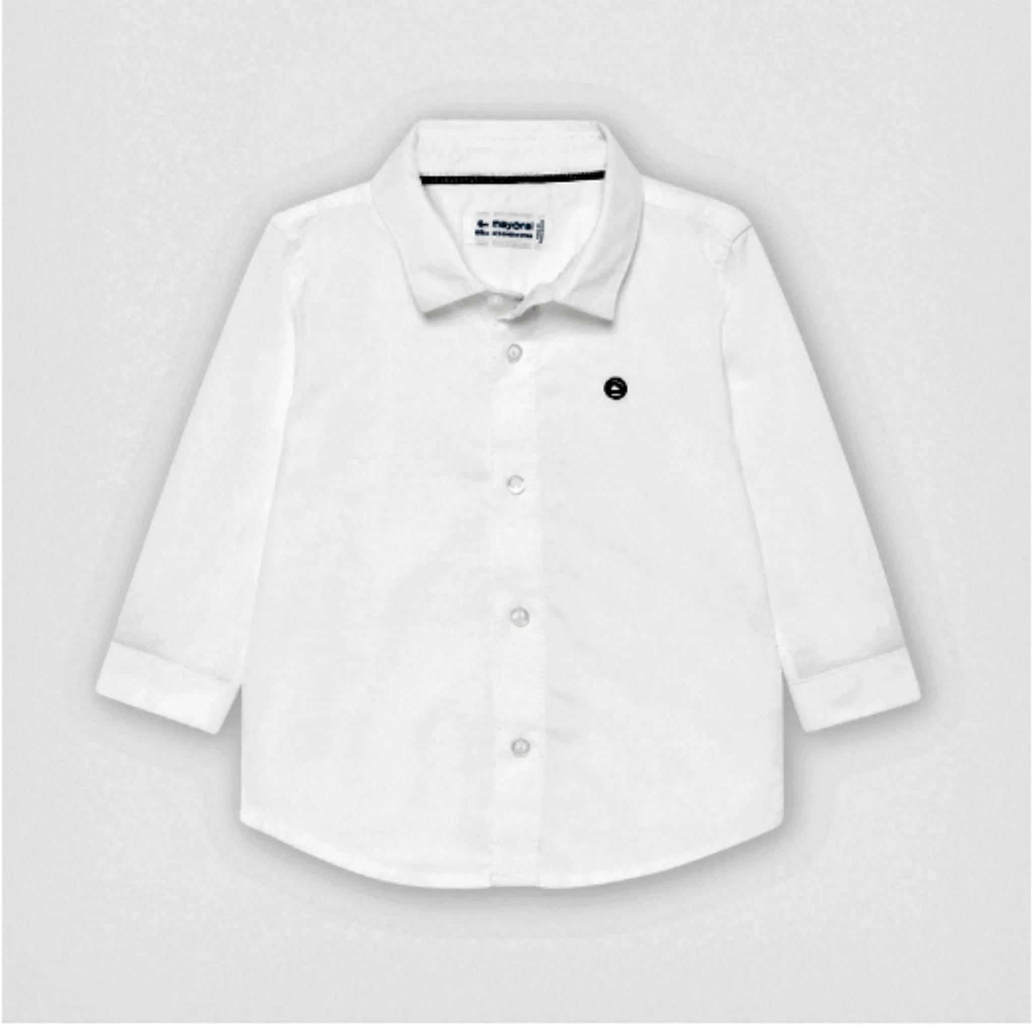 Mayoral Baby and Toddler Boys Long Sleeve White Oxford Shirt