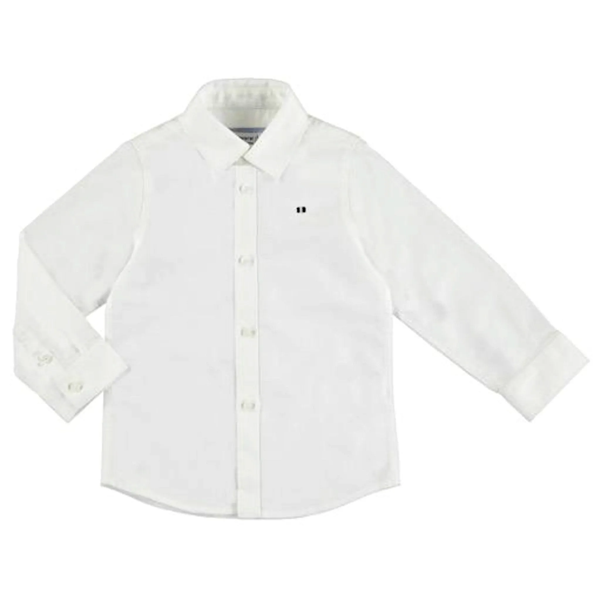 Mayoral Baby and Toddler Boys Long Sleeve White Oxford Shirt