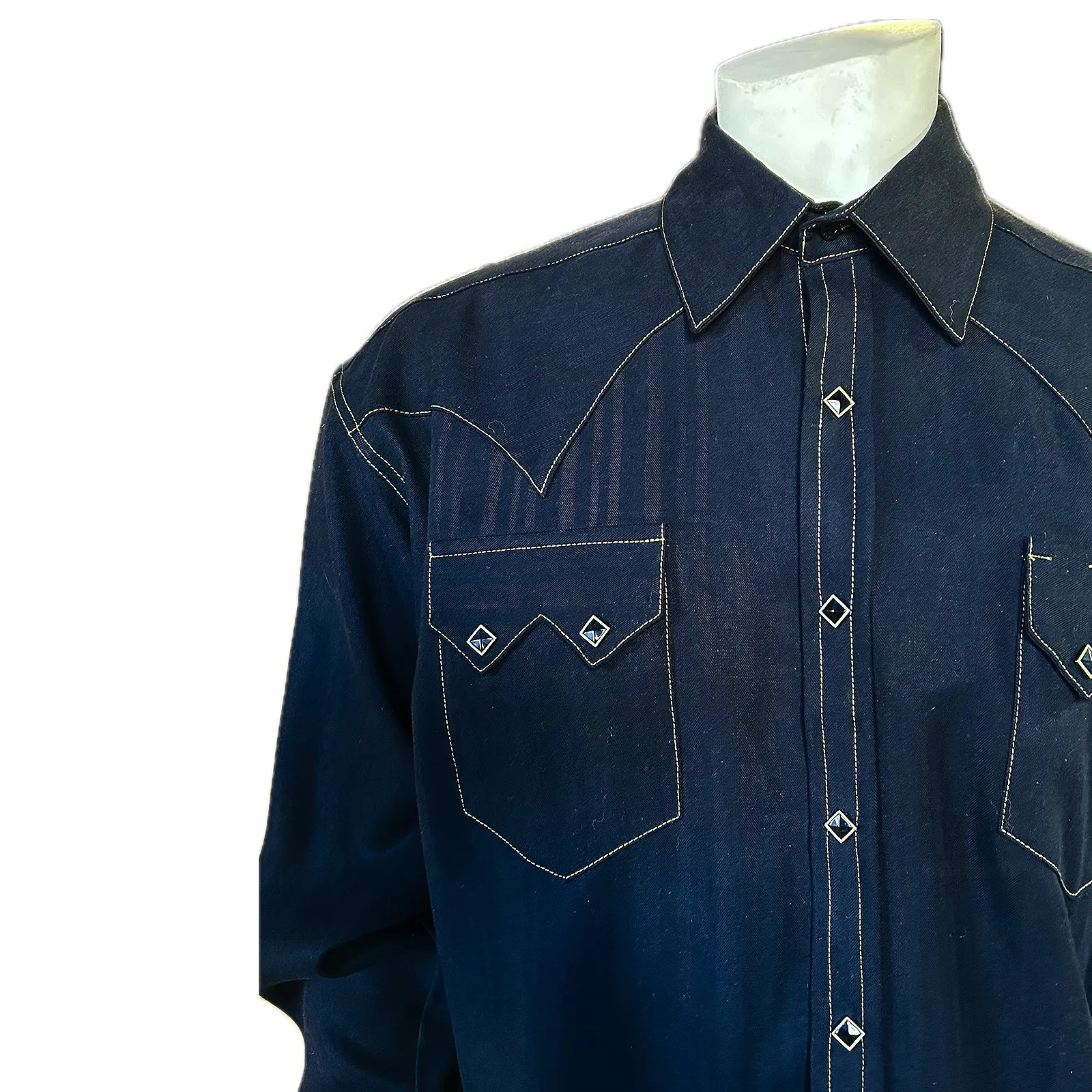 Men's Black Rayon Western Shirt