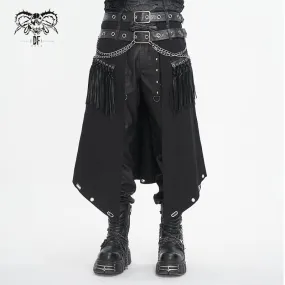 Men's Gothic Double-belt Tassels Kilt