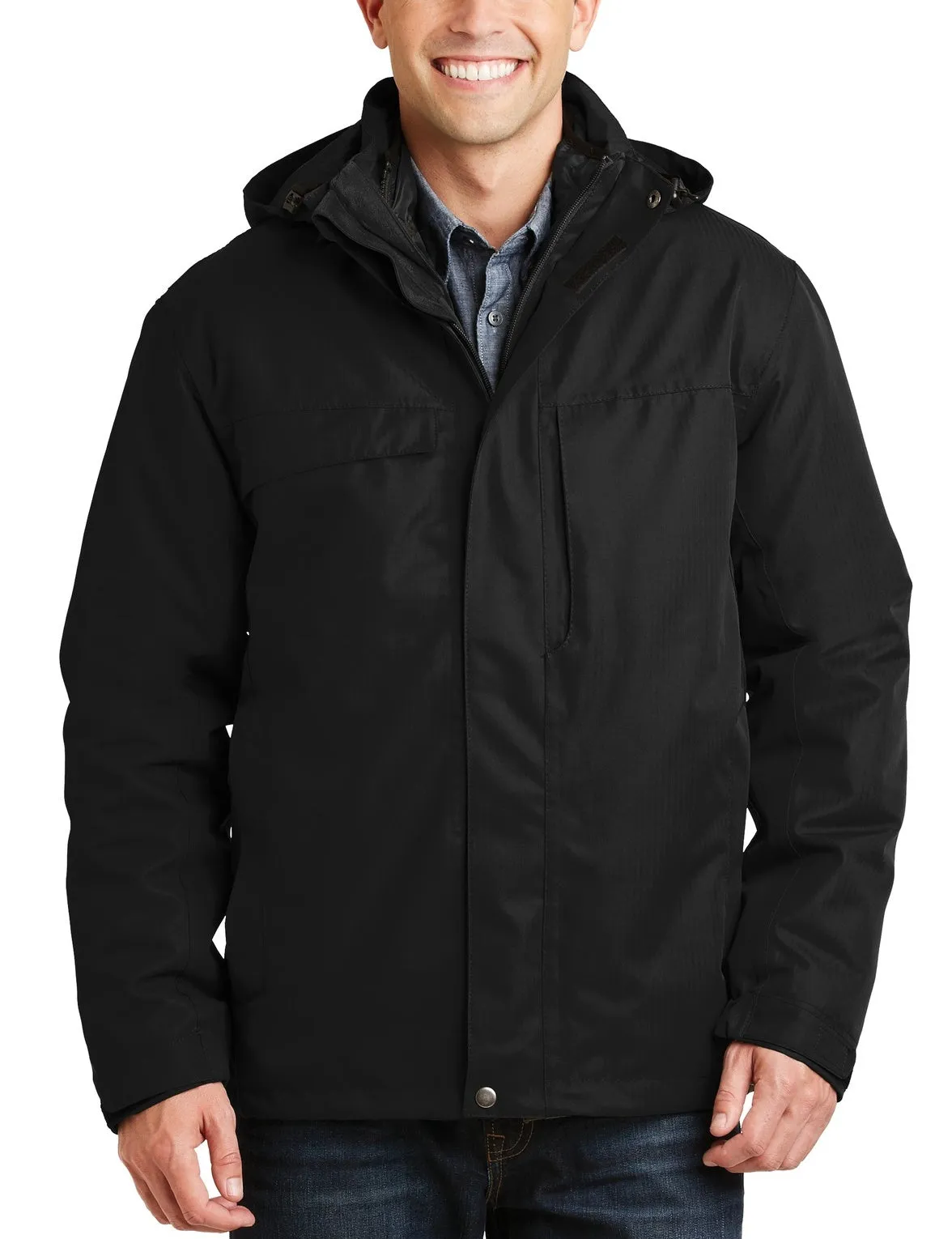 Men's Hooded Insulated 3-In-1 Parka Jacket