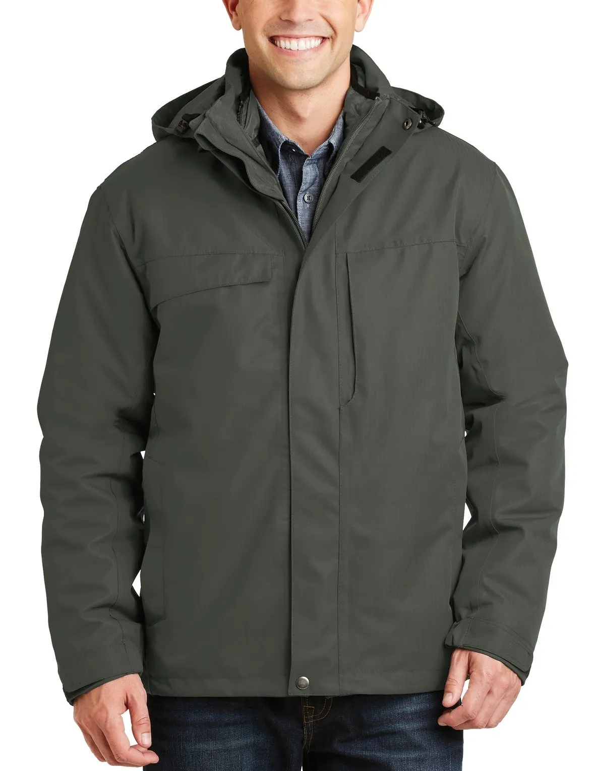 Men's Hooded Insulated 3-In-1 Parka Jacket