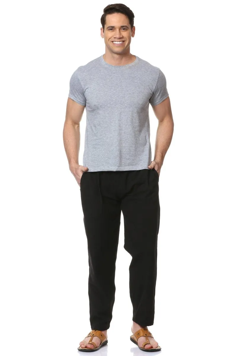 Men's Pyjama Pack of 2 | Grey & Black | Fits Waist Sizes 28" to 36"