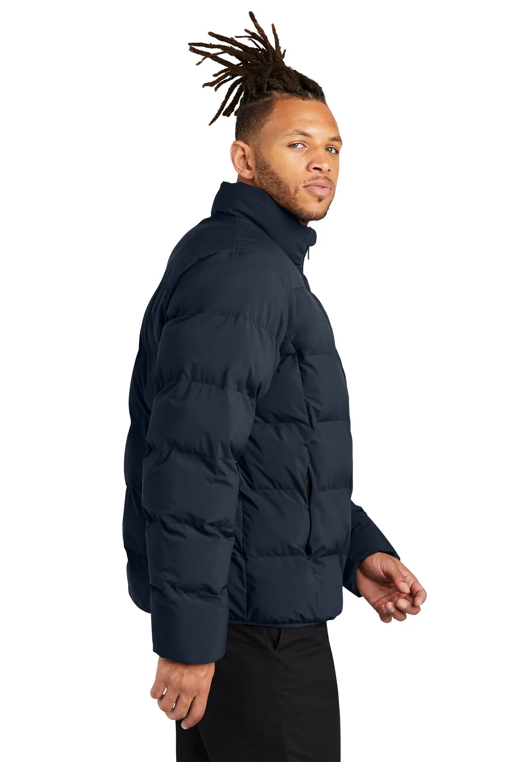 Mercer Mettle Mens Water Resistant Full Zip Puffy Jacket - Night Navy Blue