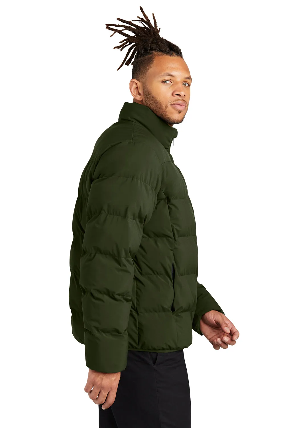 Mercer Mettle Mens Water Resistant Full Zip Puffy Jacket - Townsend Green