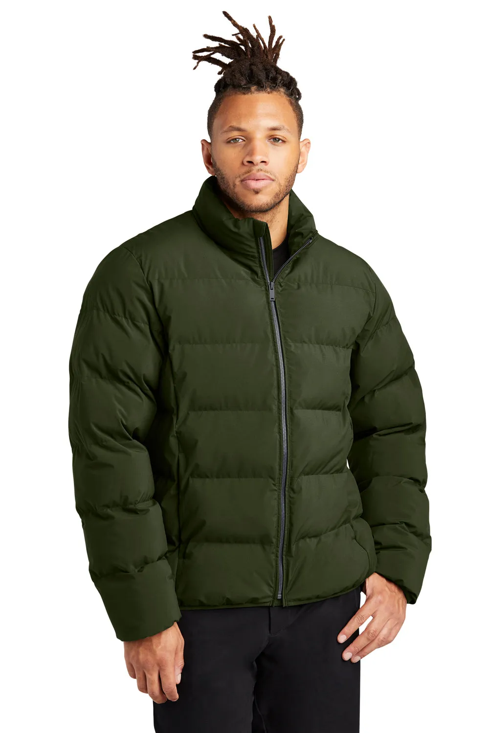 Mercer Mettle Mens Water Resistant Full Zip Puffy Jacket - Townsend Green