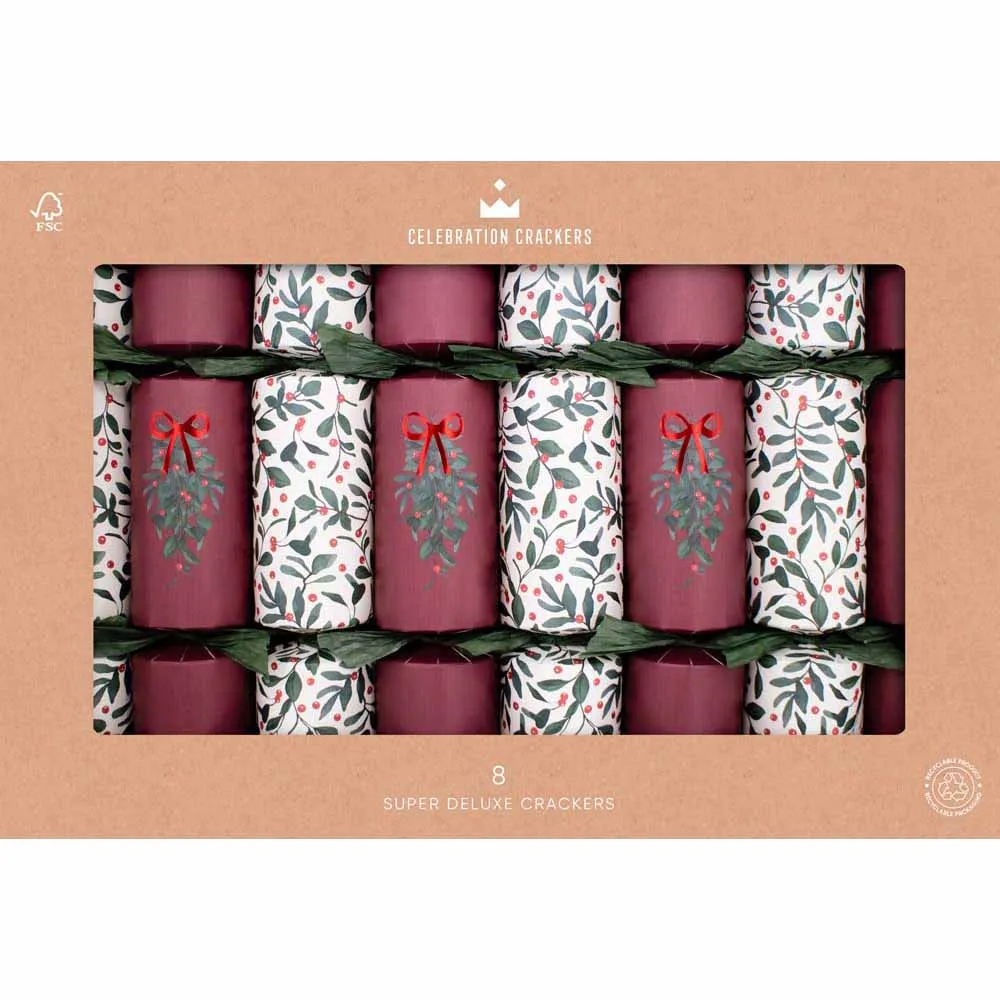 Merry Berry Super Deluxe FSC Christmas Crackers Box of 8