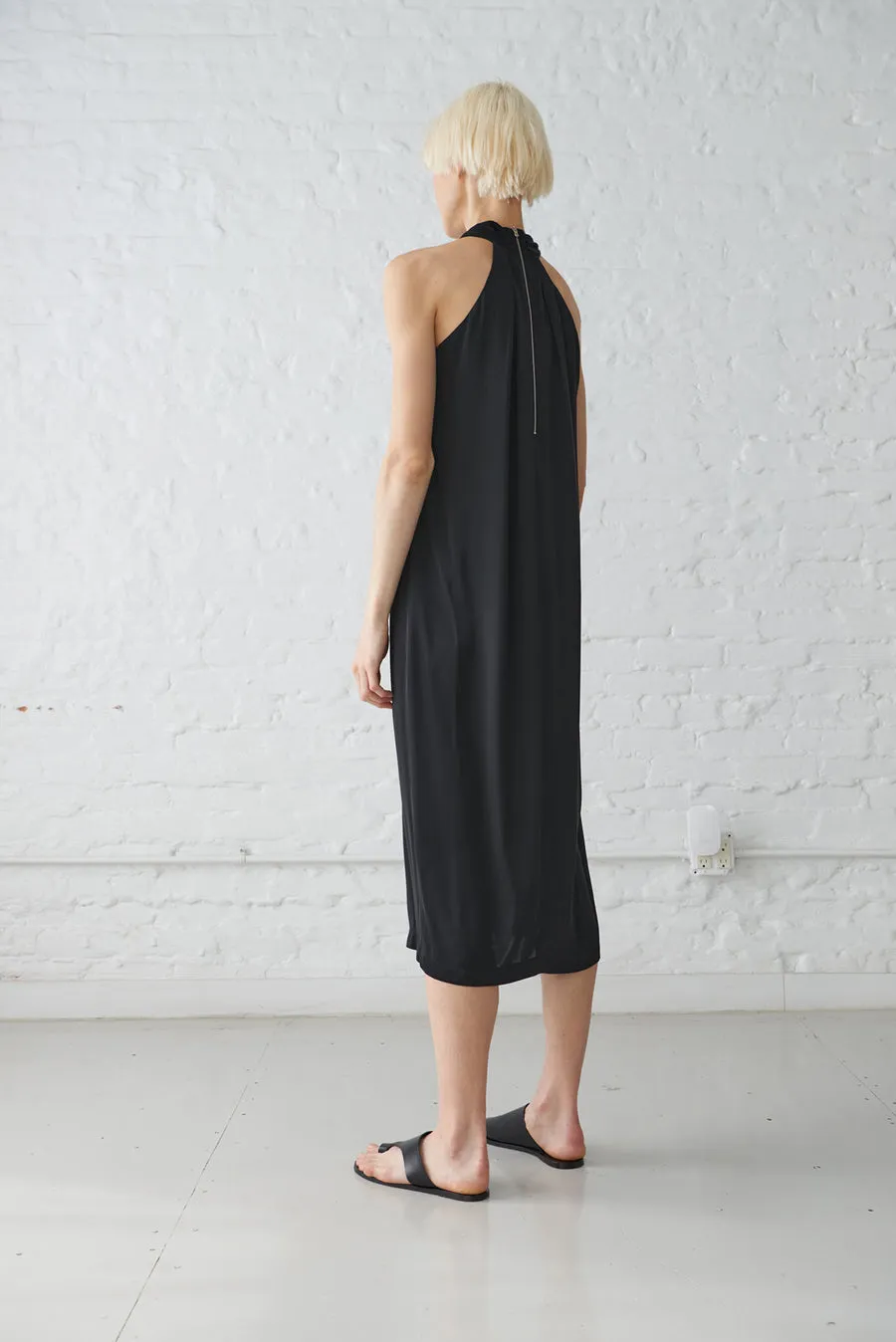 Minimalist Valentina Vegan Silk Halter Dress