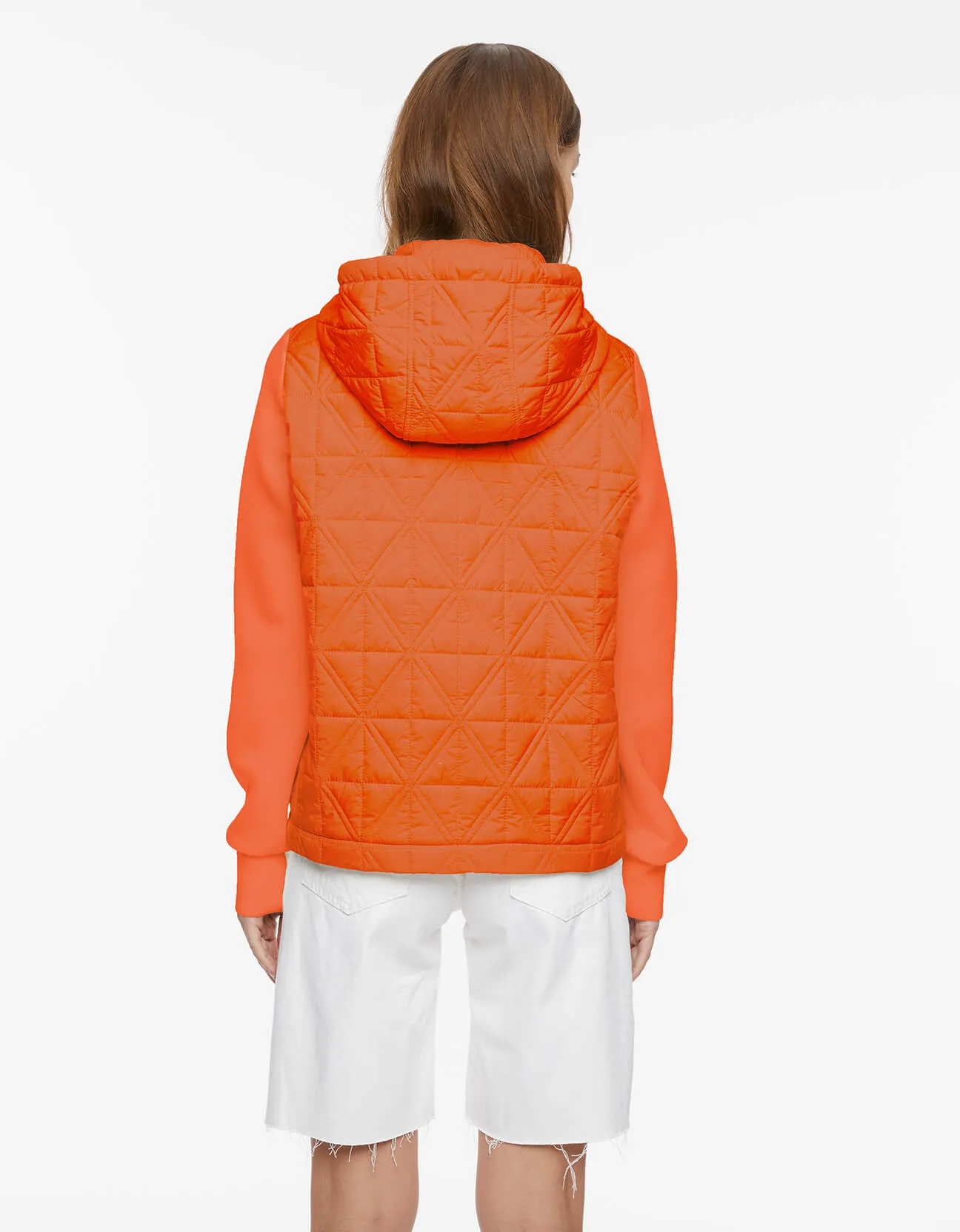 Mod Mix Neoprene Sleeve Puffer Jacket