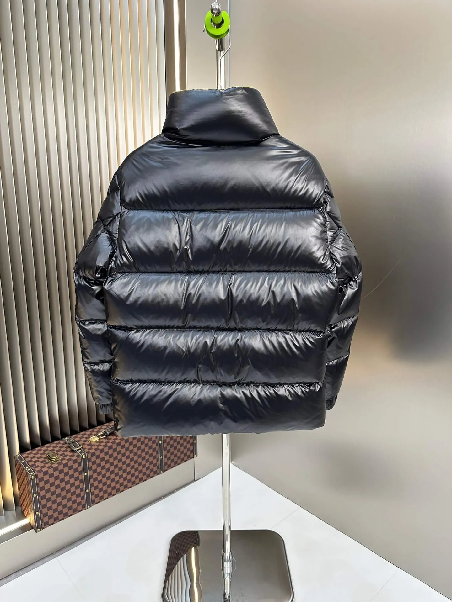 Moncler Black Yellow Reversible Puffer Down Jacket