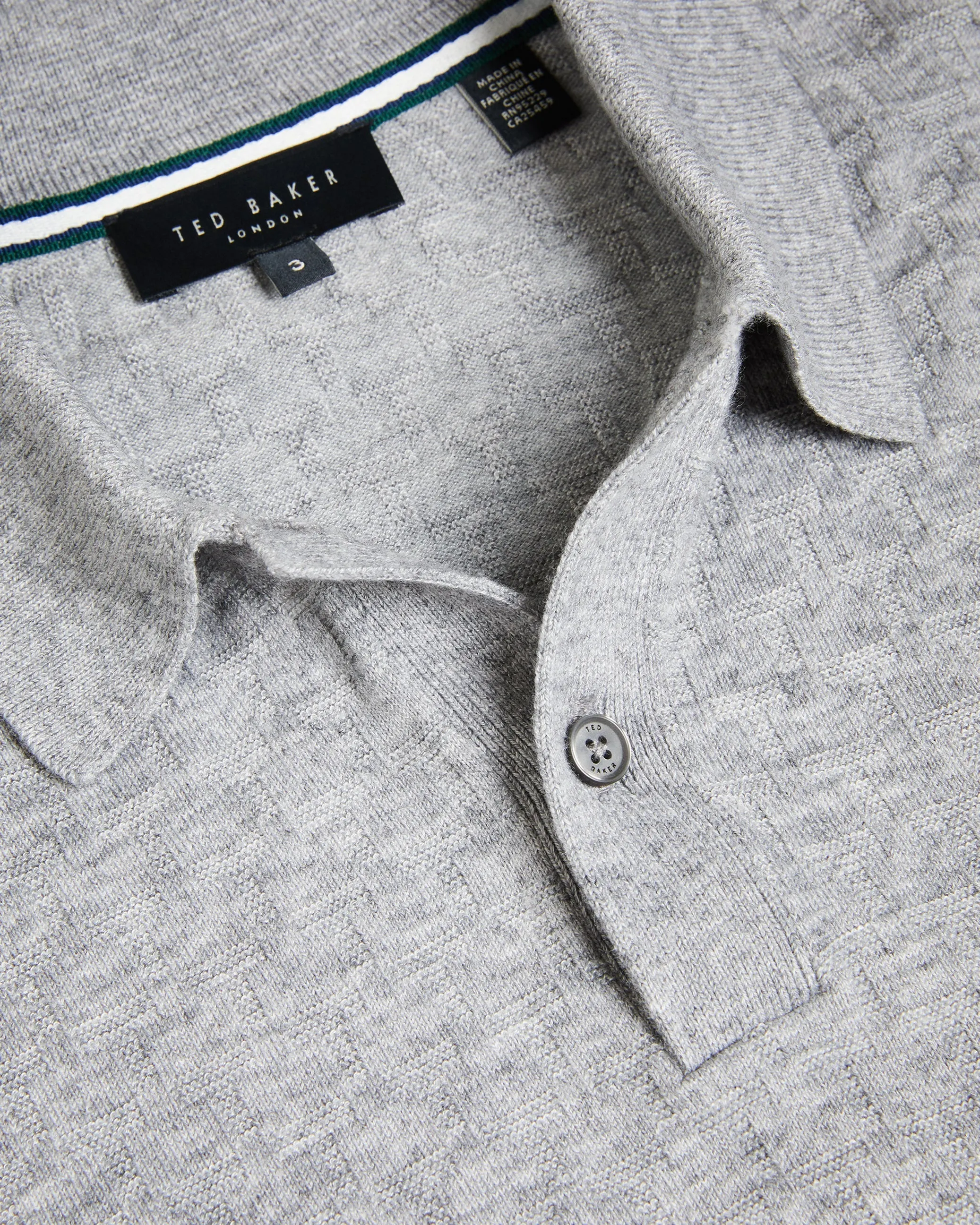 Morar Ls T Stitch Knitted Polo Grey