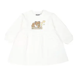 Moschino Baby Girls Heart Pockets White Dress