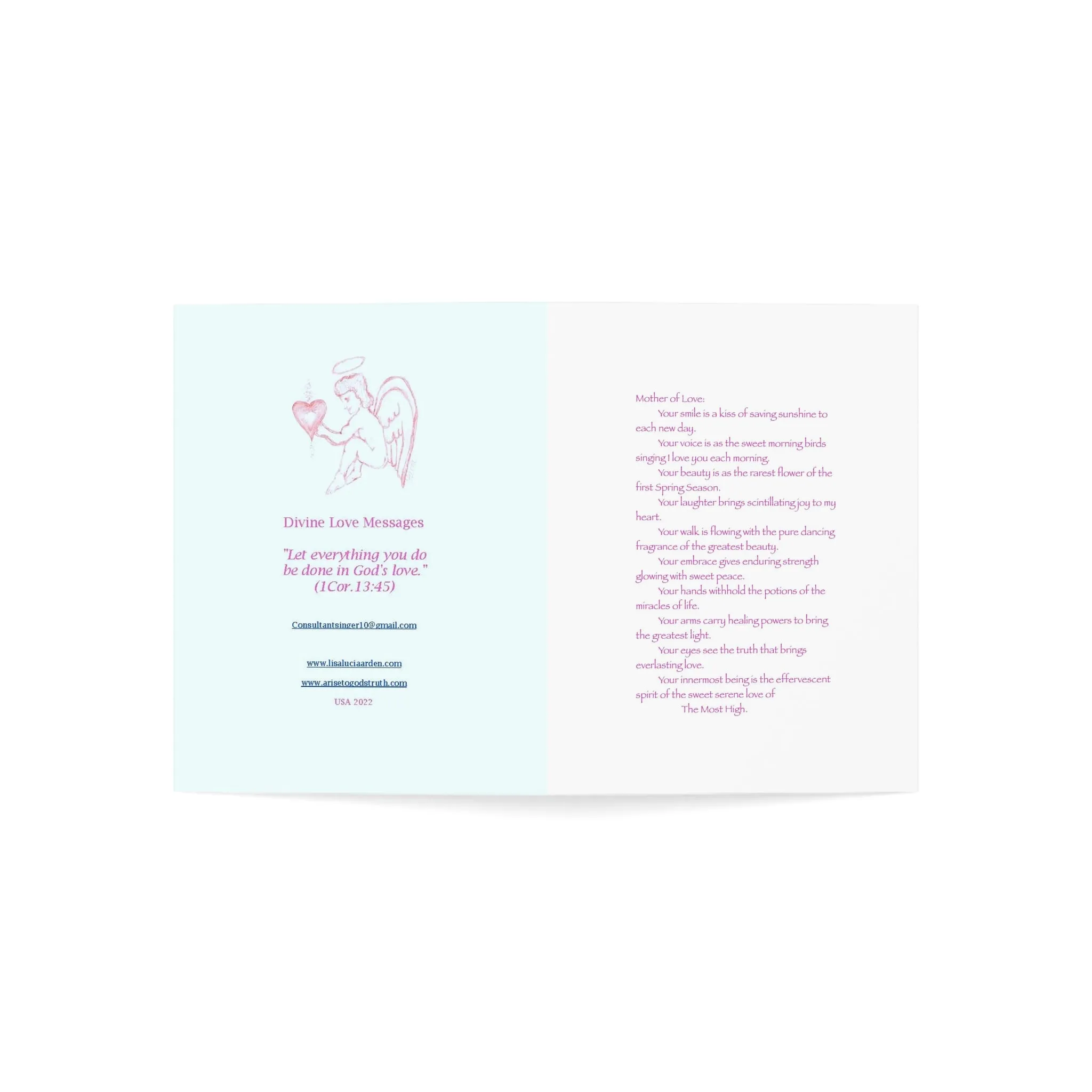 MOTHER OF LOVE CARD (Greeting Cards (1, 10, 30, and 50pcs))