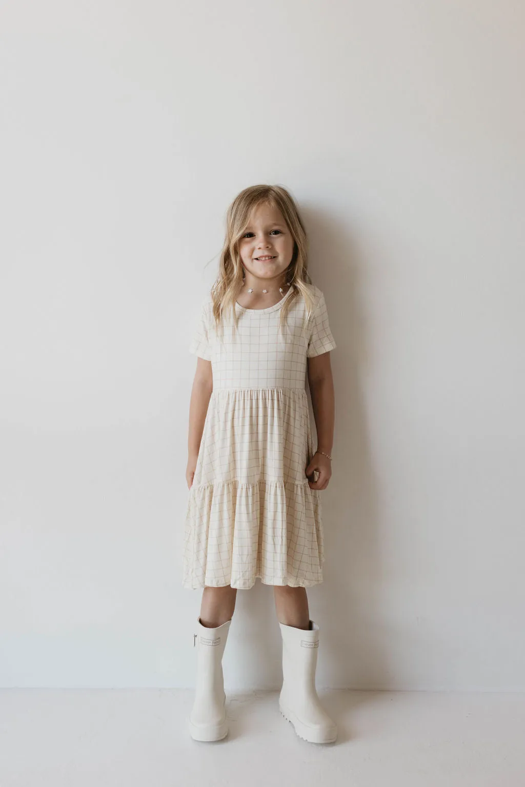 Multi Tier Bamboo Dress | Golden Grid