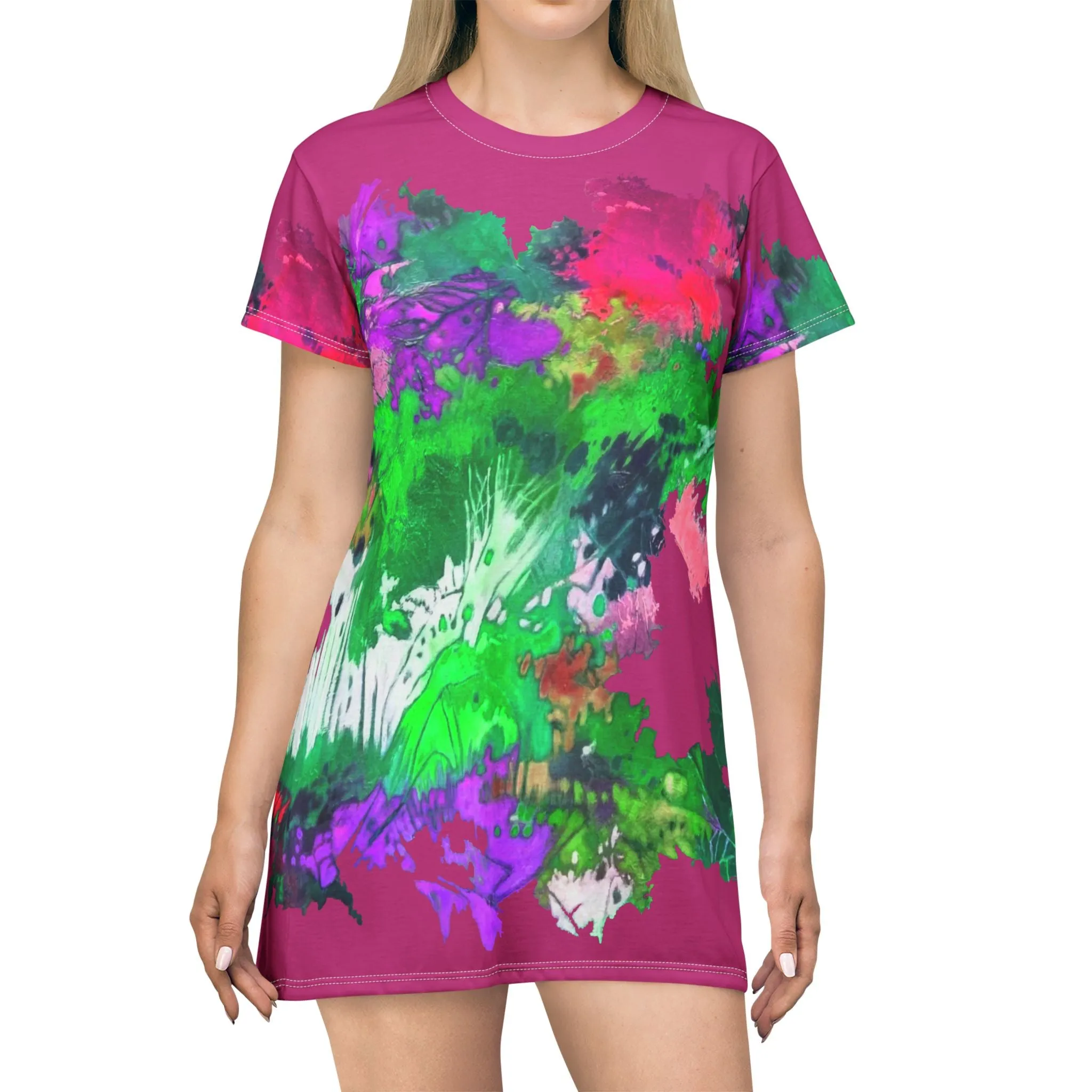 NATURALEZA.T-Shirt Dress (AOP)