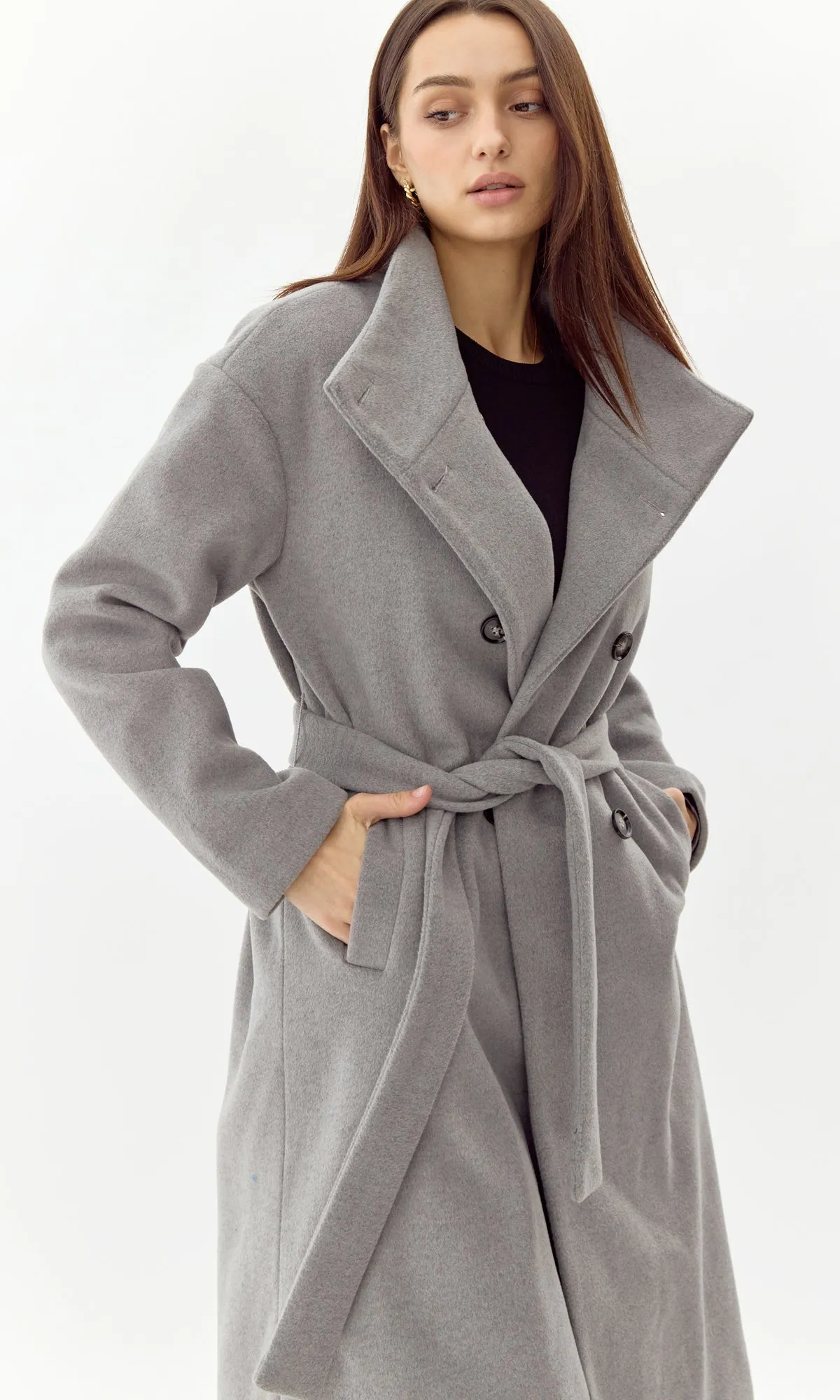 Nessa Funnel Neck Coat