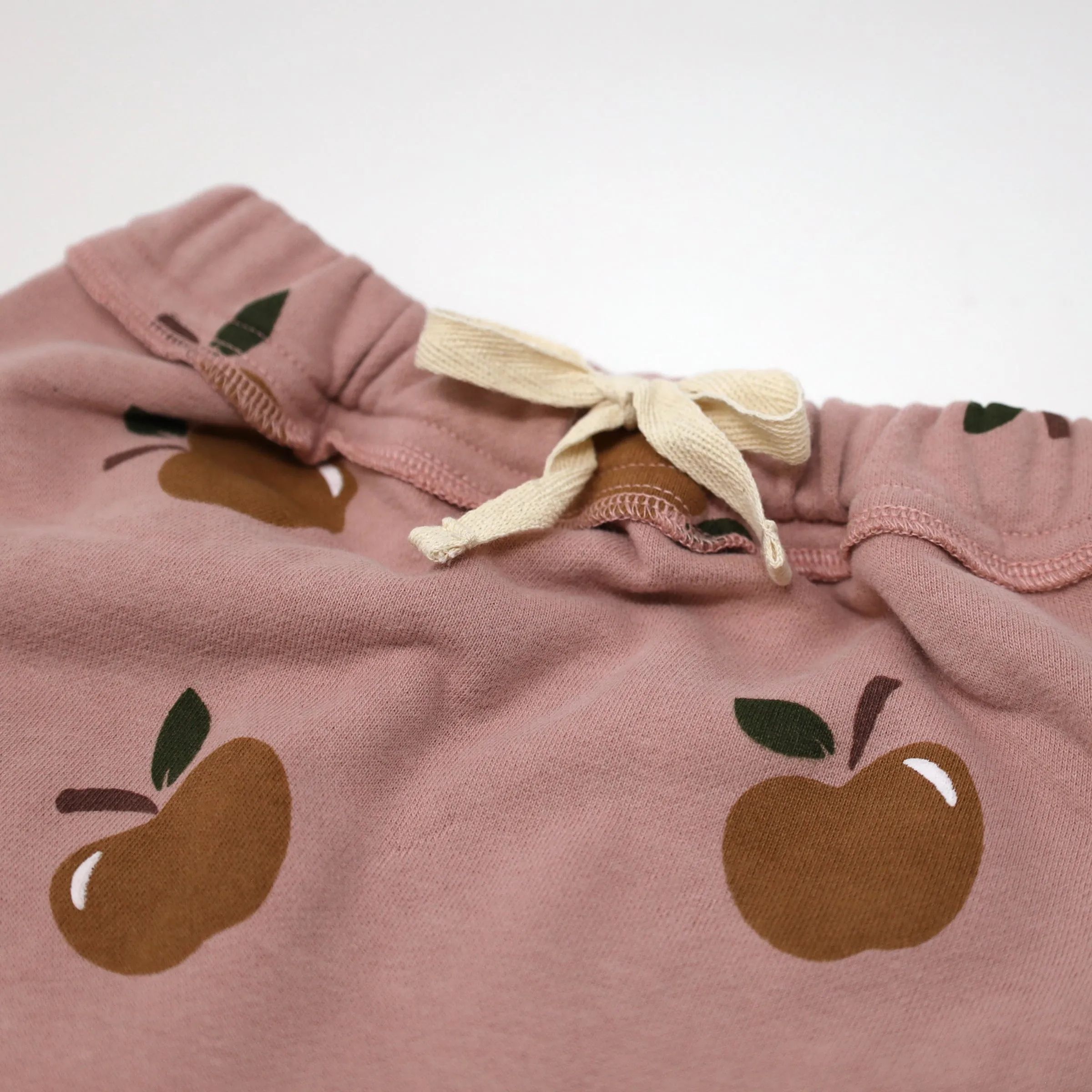 oh baby! Brooklyn Jogger Pants - Rust Apples Print - Blush