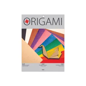 Origami KRAFT Paper, 50 Sheets, 10 Colors, Single Sided, 5 7/8" (4343)