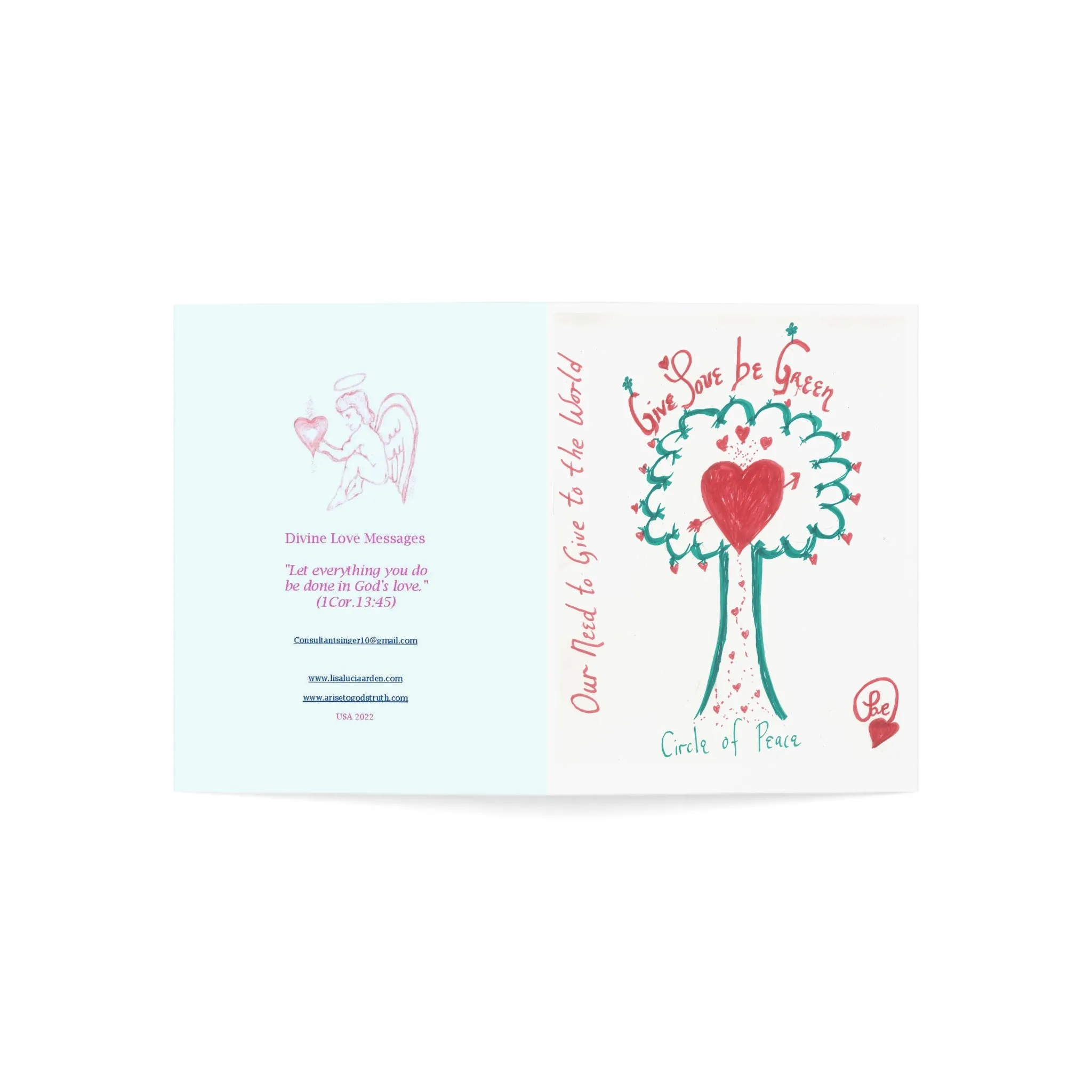 OUR NEED TO GIVE TO THE WORLD CARDS (Greeting Cards (1, 10, 30, and 50pcs))