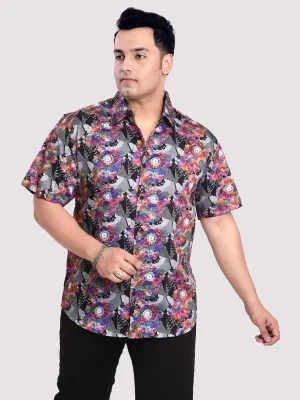 Painterly Digital Printed Shirt Men's Plus Size