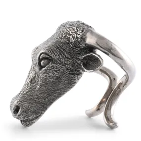 Pewter Steer Head Napkin Ring