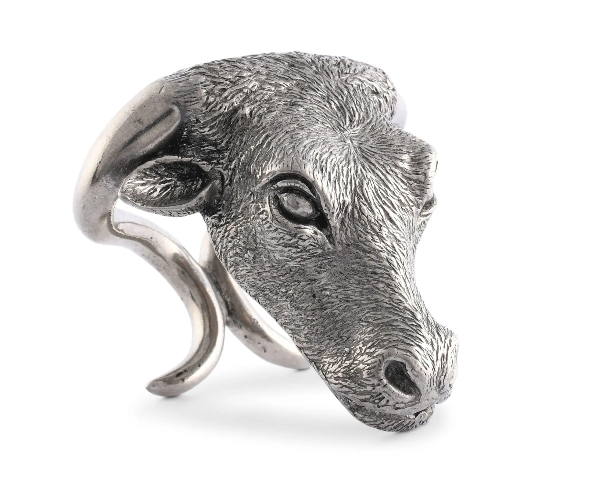 Pewter Steer Head Napkin Ring