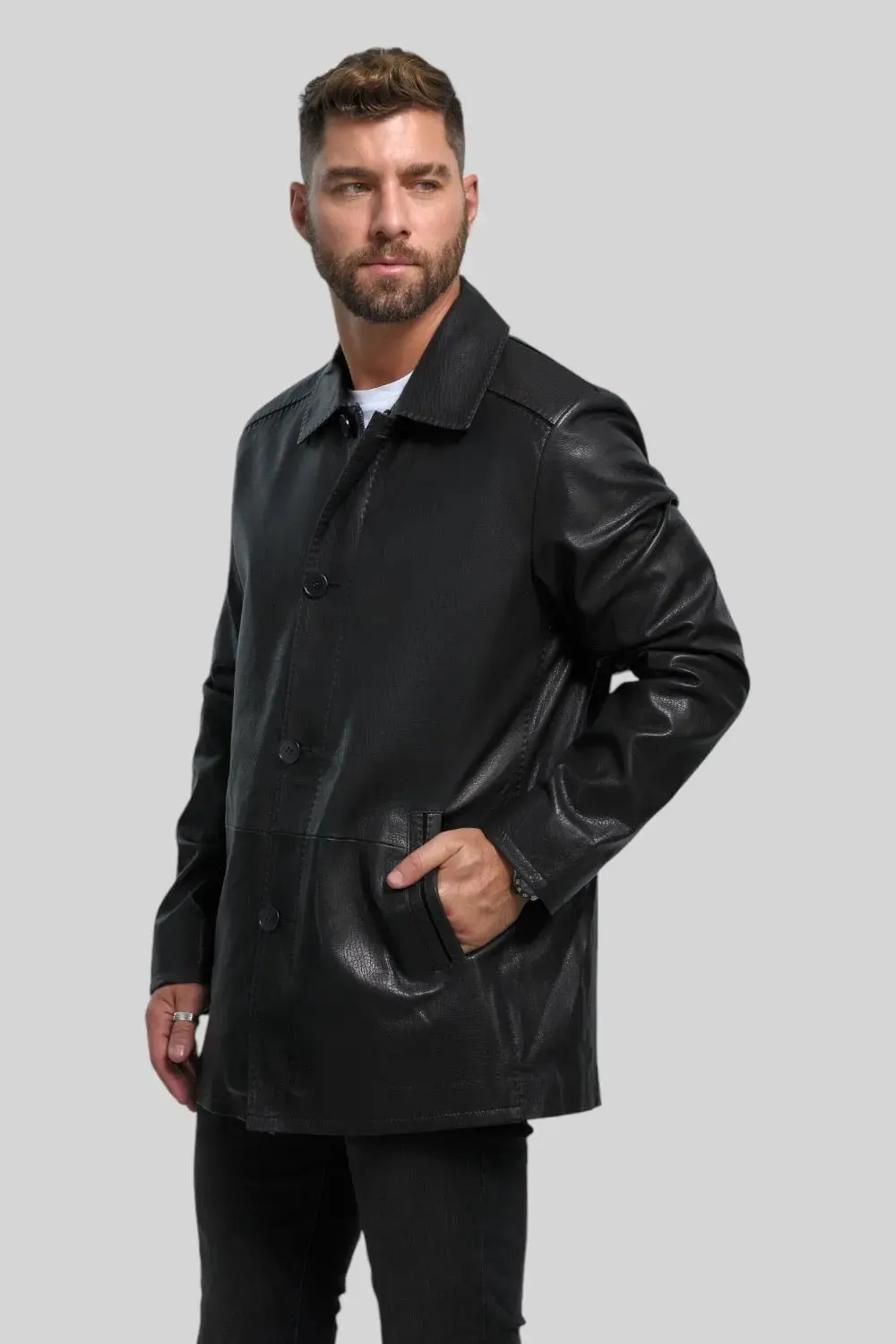 Piero Classic  Leather Coat