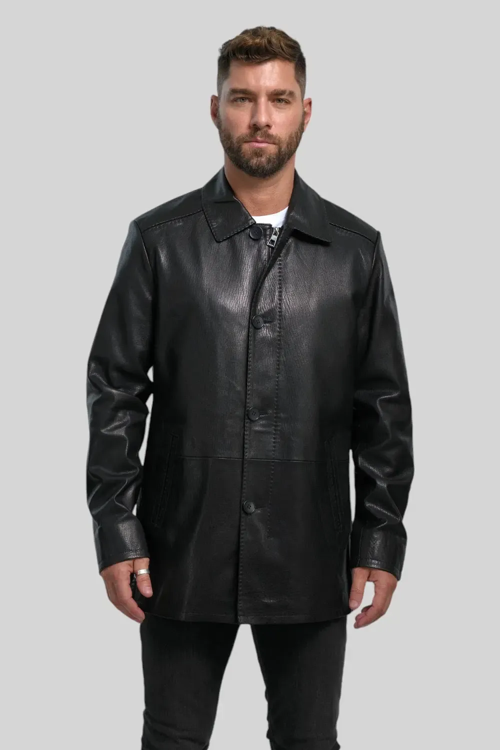 Piero Classic  Leather Coat