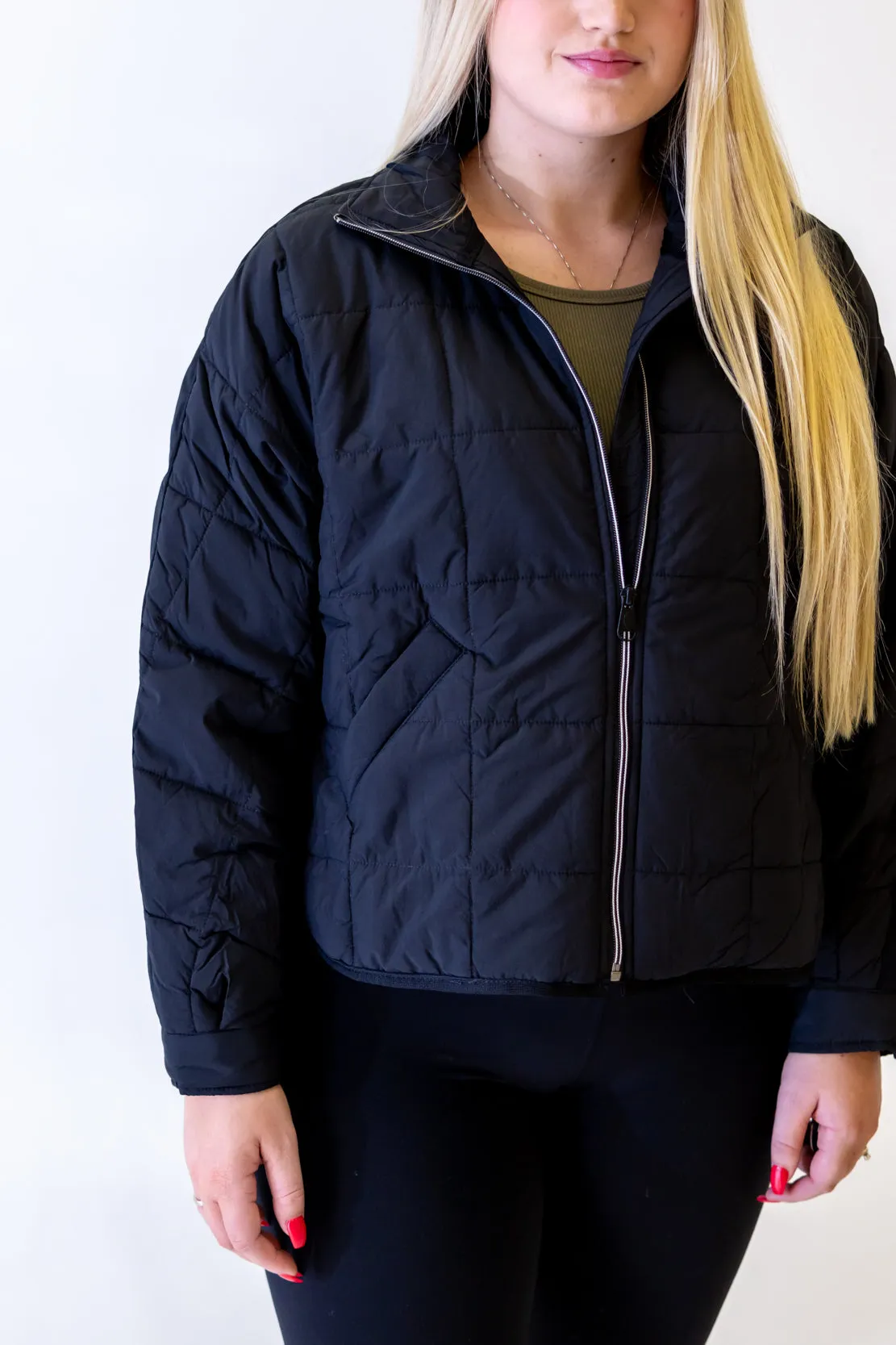 Pippa Packable Puffer Jacket | Black