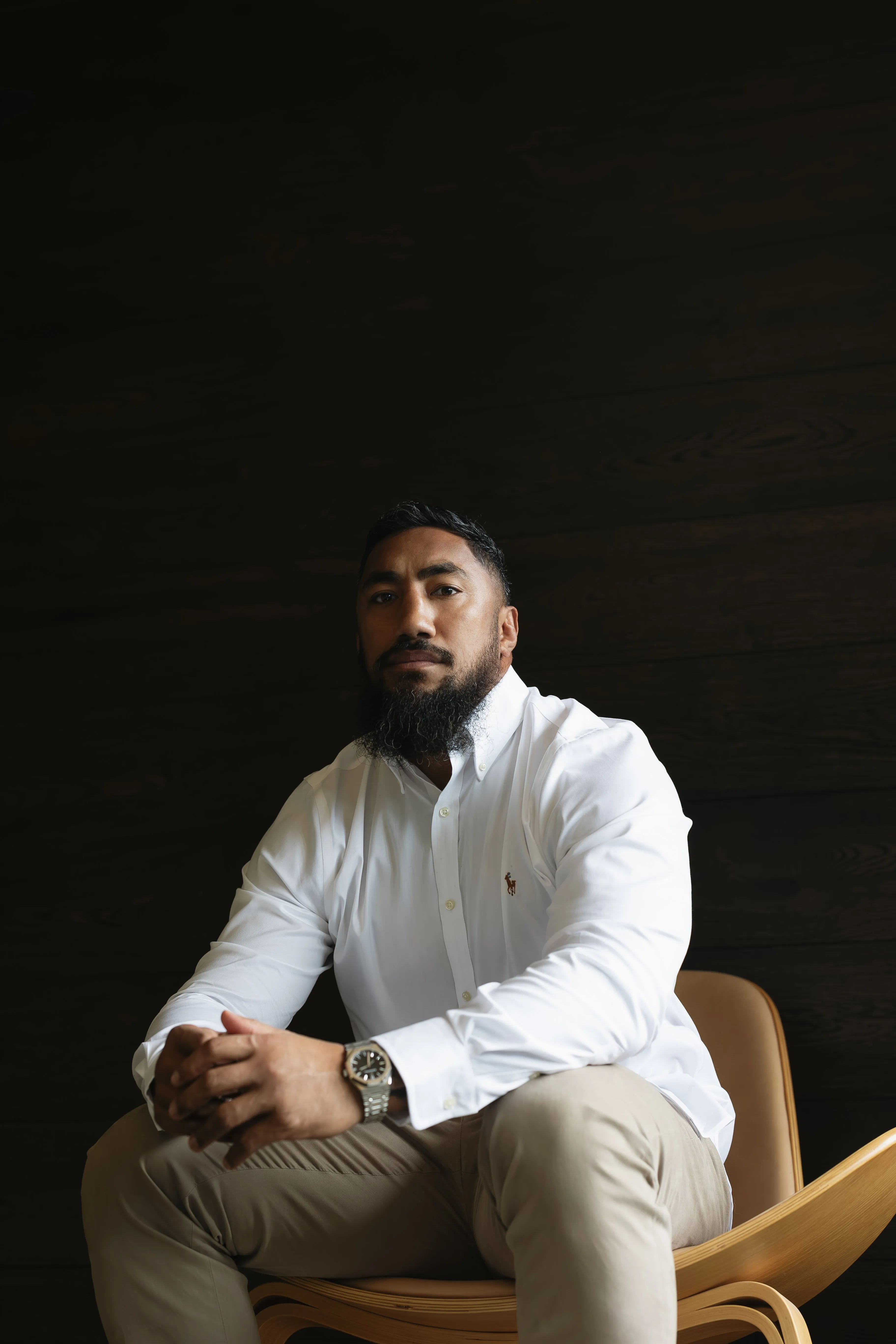 Plain Buttondown Shirt White